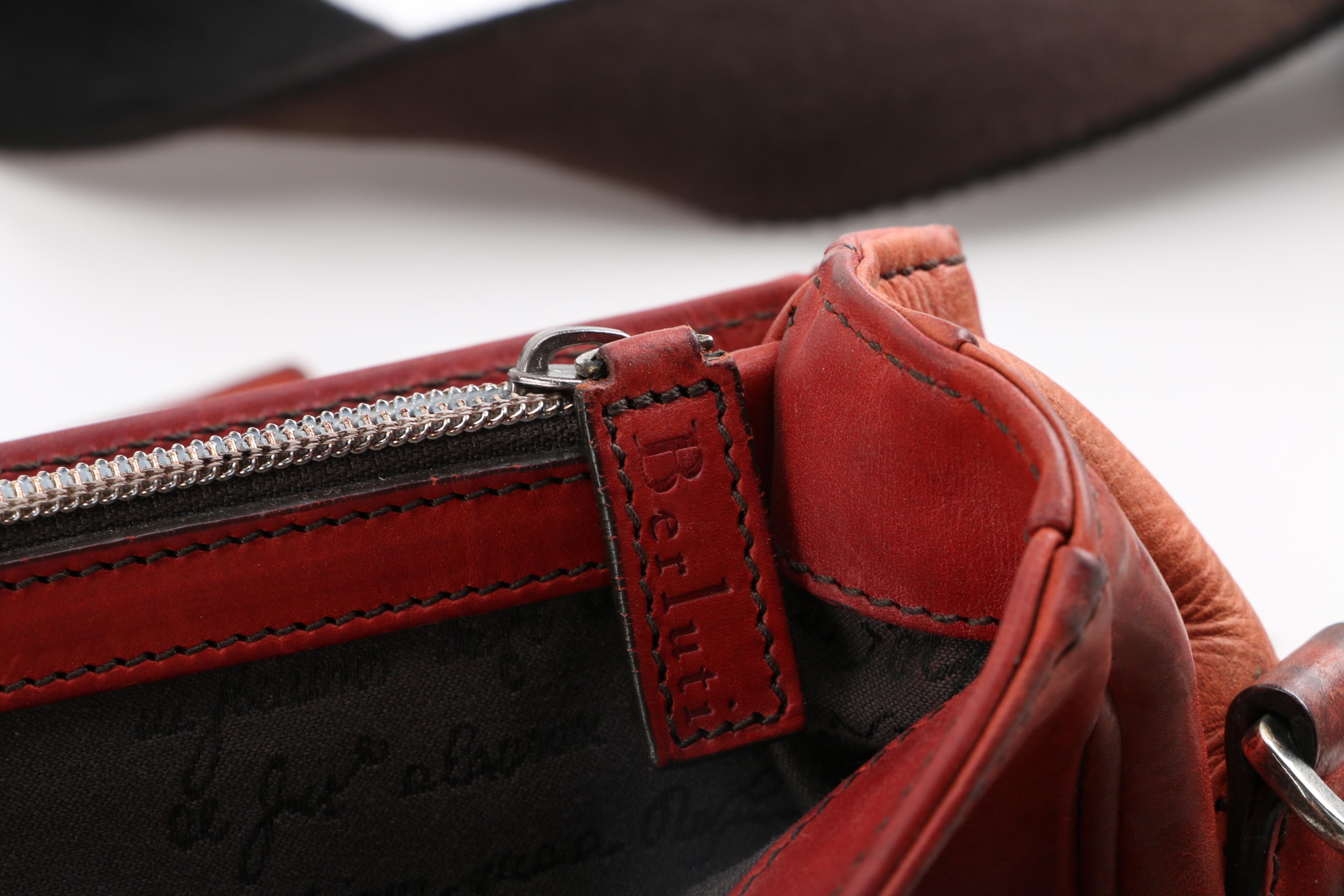 Tusting and Berluti Leather Messenger Bags