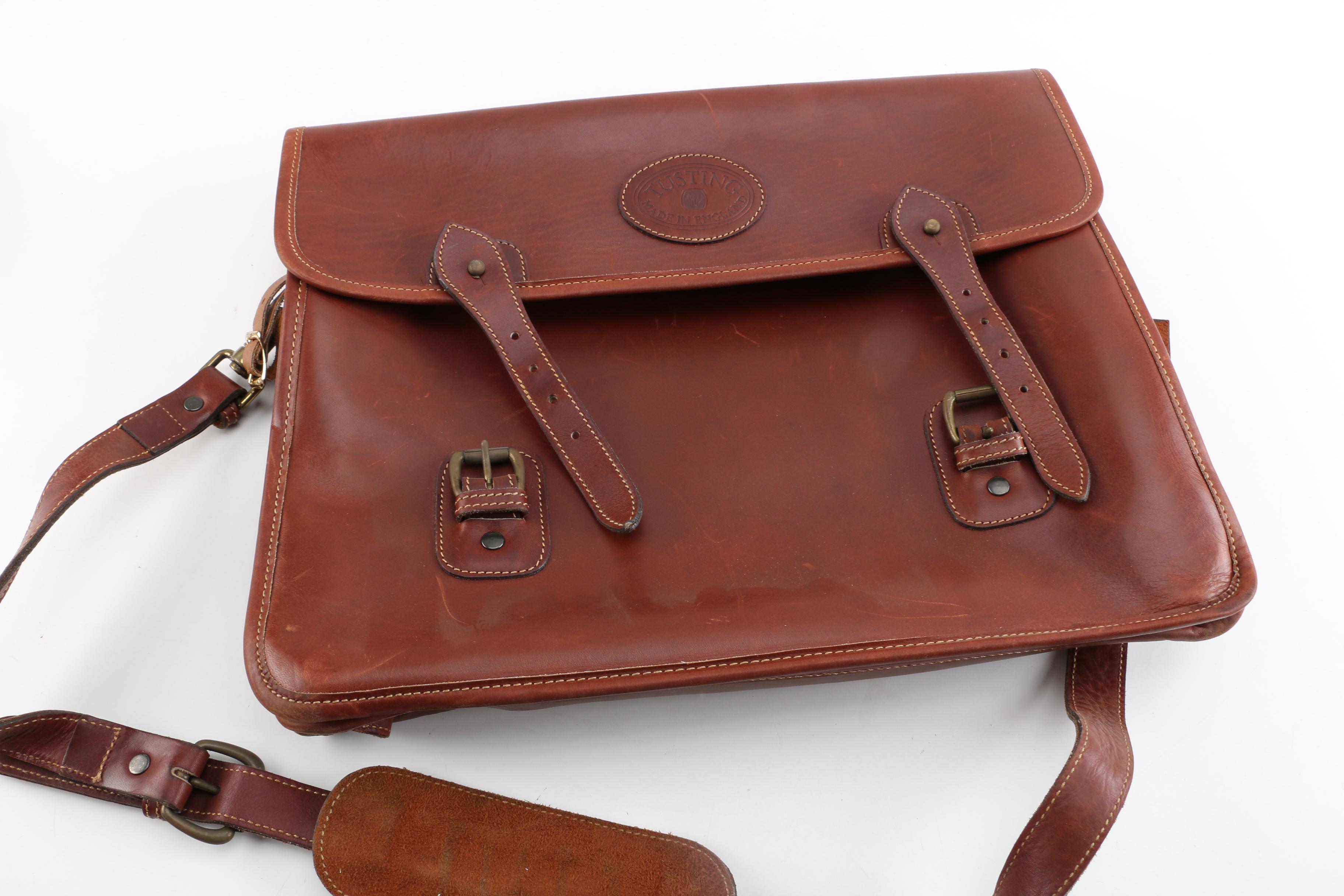 Tusting and Berluti Leather Messenger Bags