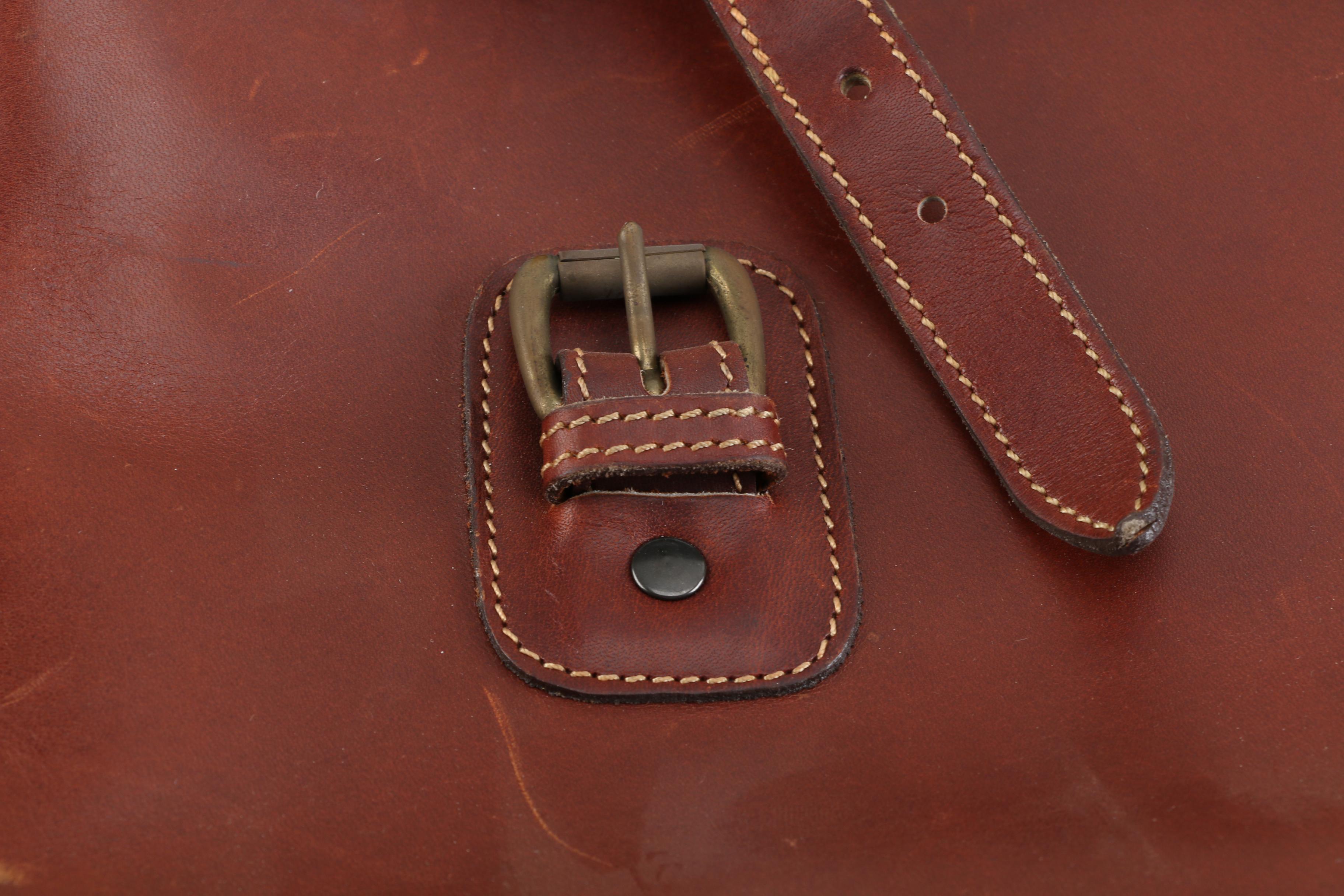 Tusting and Berluti Leather Messenger Bags