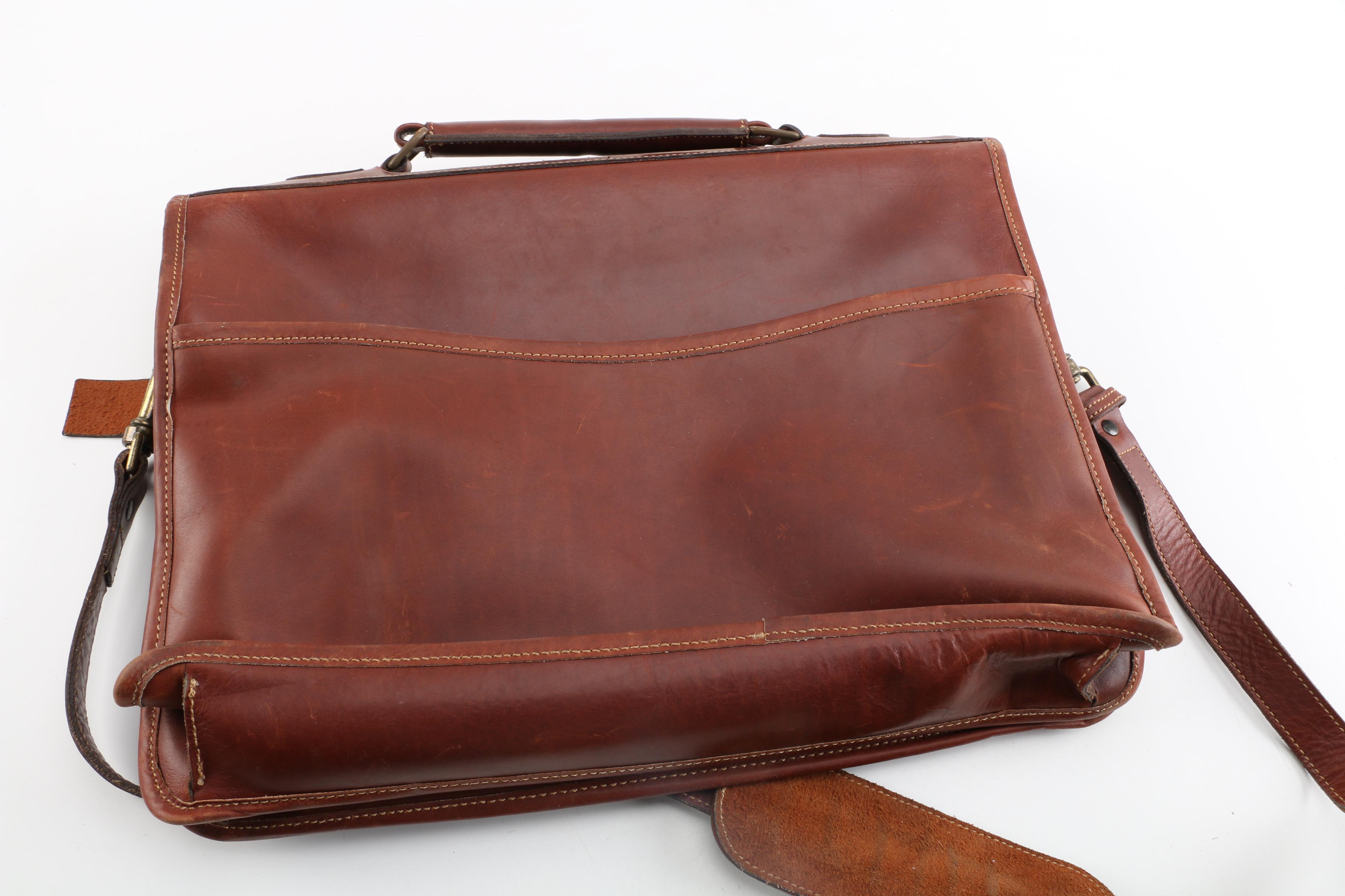 Tusting and Berluti Leather Messenger Bags