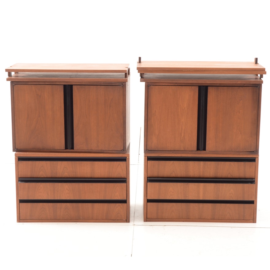 Mid Century Modern Wall-Mounted Cabinet Unit