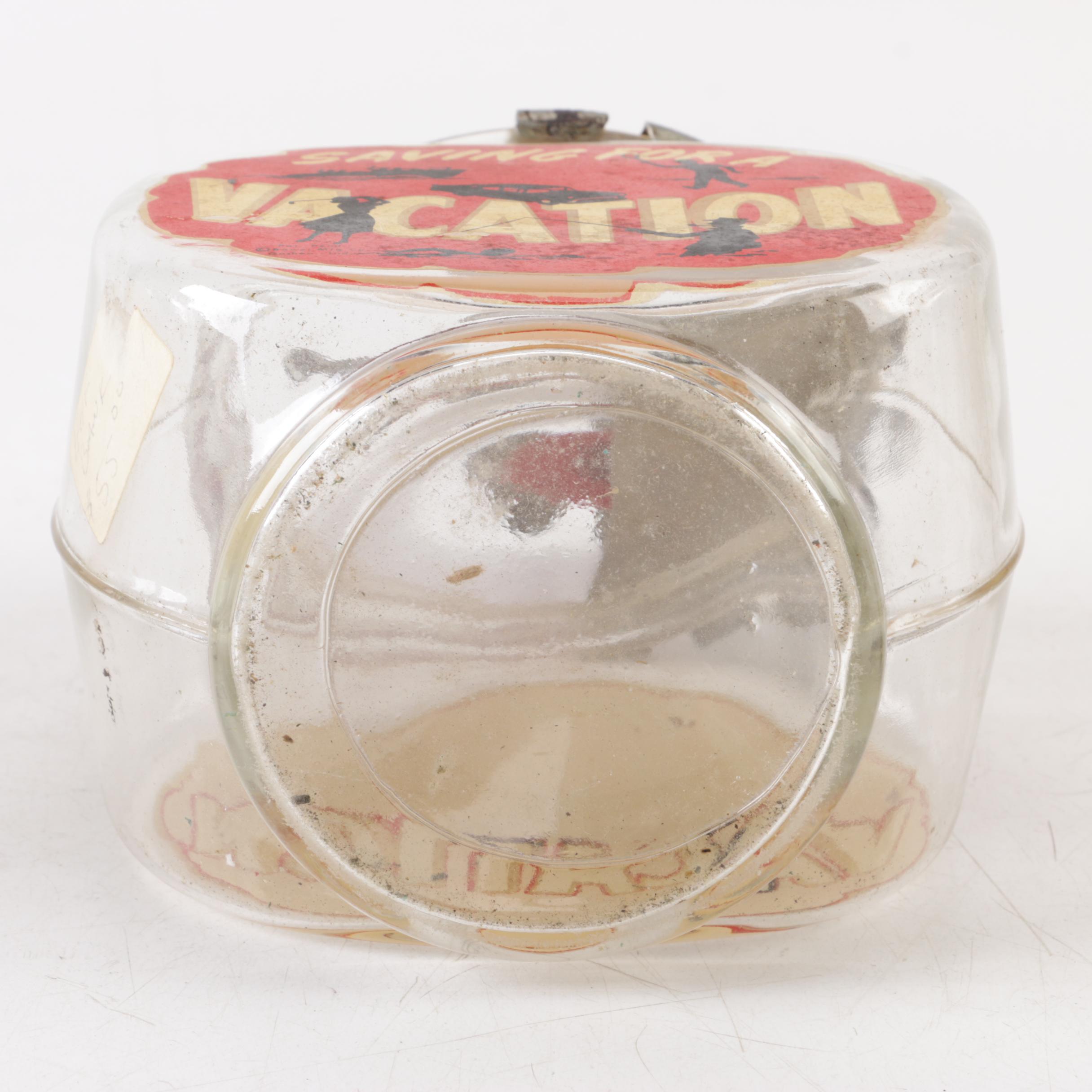 Glass Coin Banks with Locks