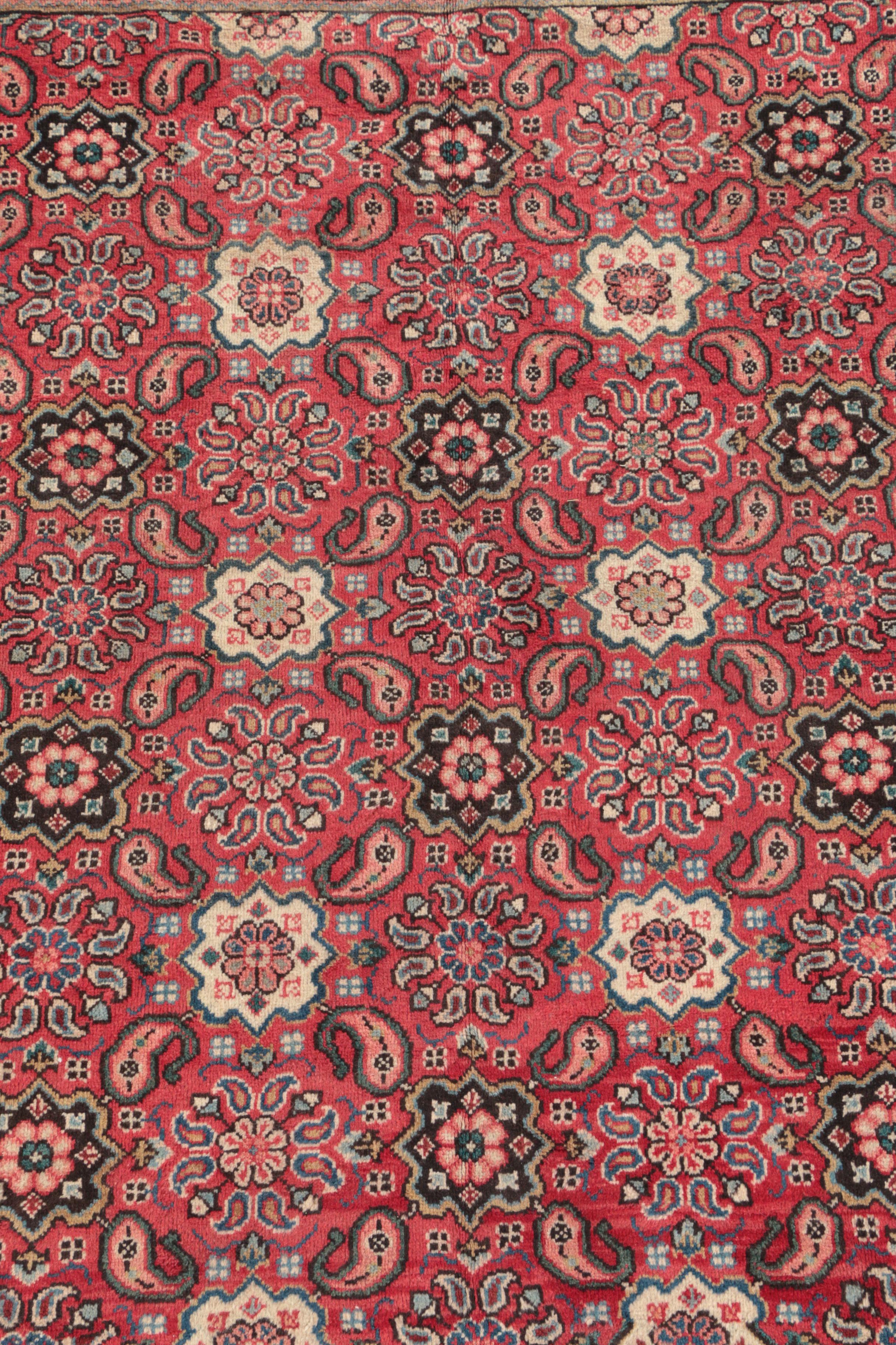 Hand-Knotted Persian Tabriz Area Rug