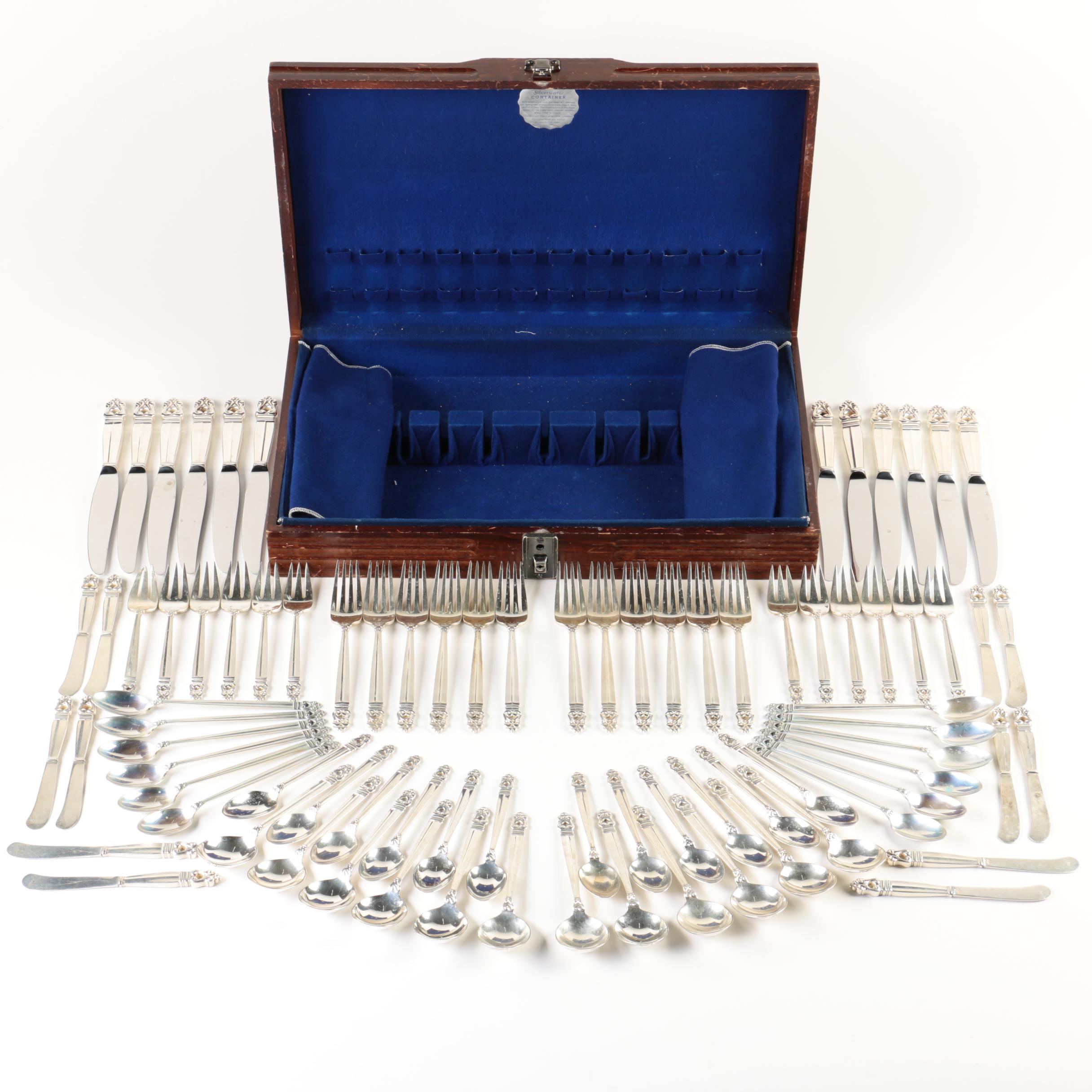 International Silver Co. "Royal Danish" Sterling Silver Flatware Set