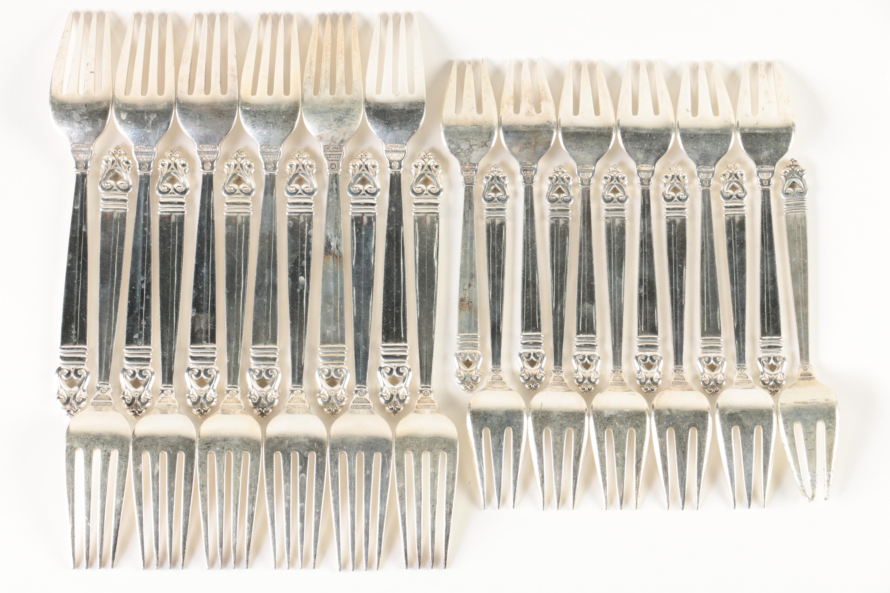 International Silver Co. "Royal Danish" Sterling Silver Flatware Set
