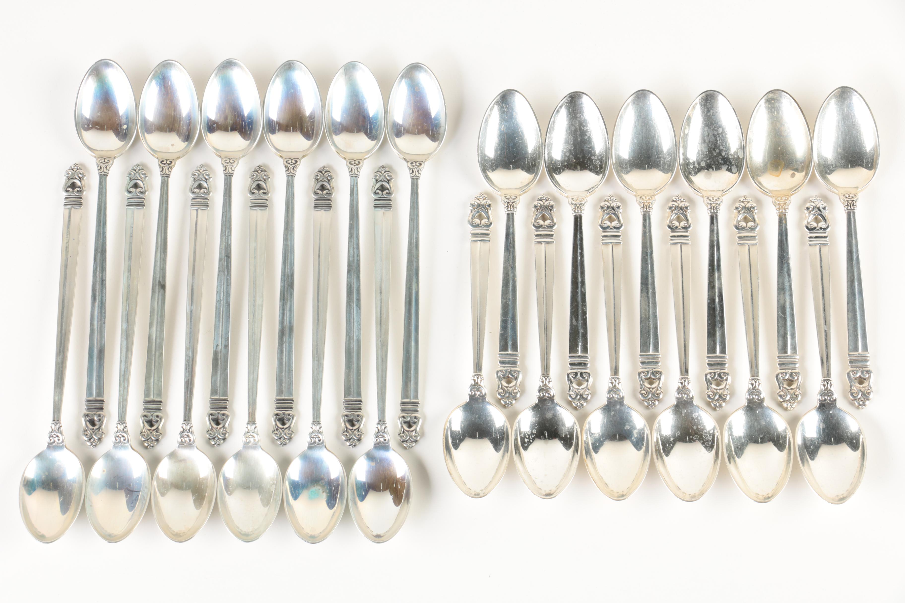 International Silver Co. "Royal Danish" Sterling Silver Flatware Set