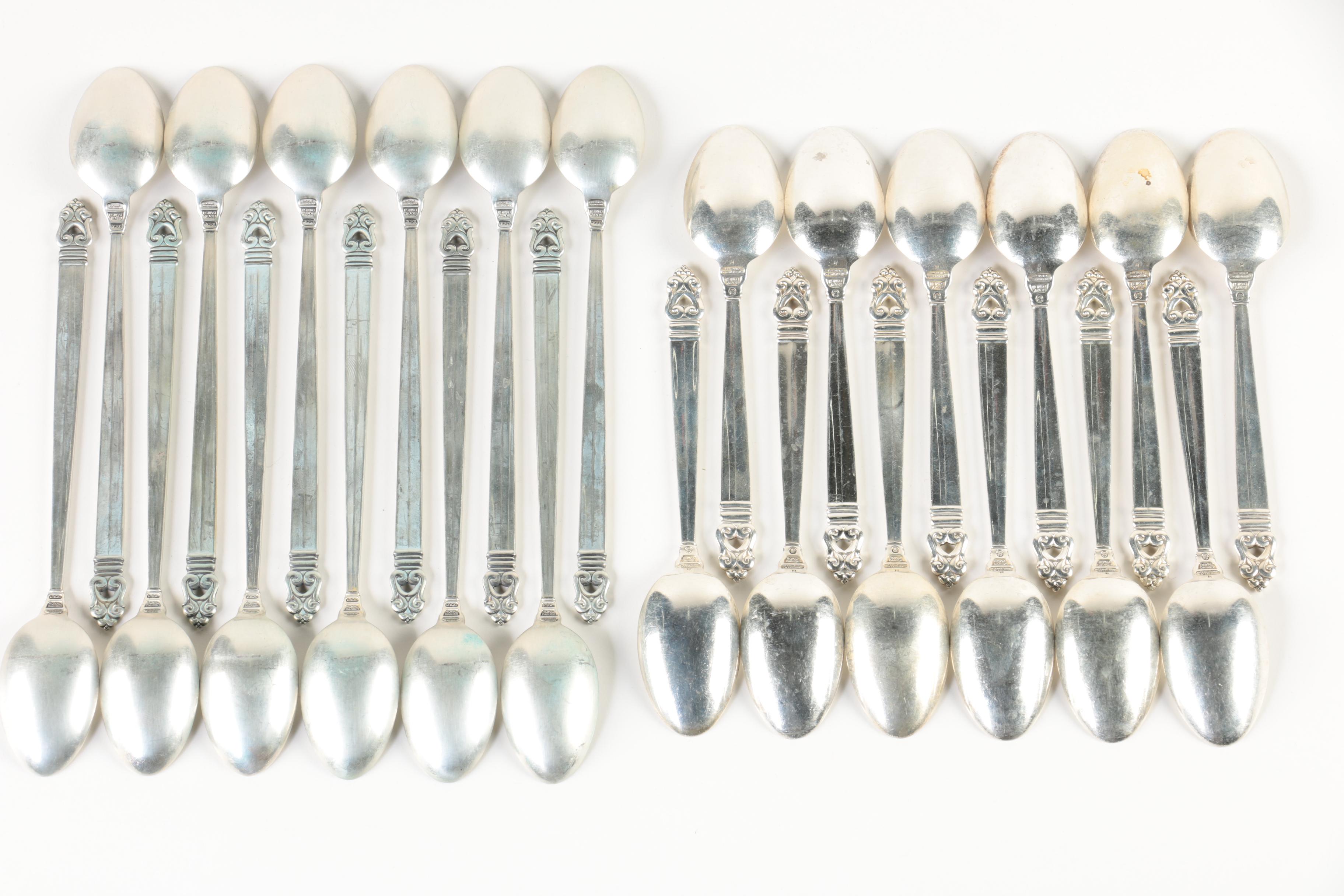 International Silver Co. "Royal Danish" Sterling Silver Flatware Set