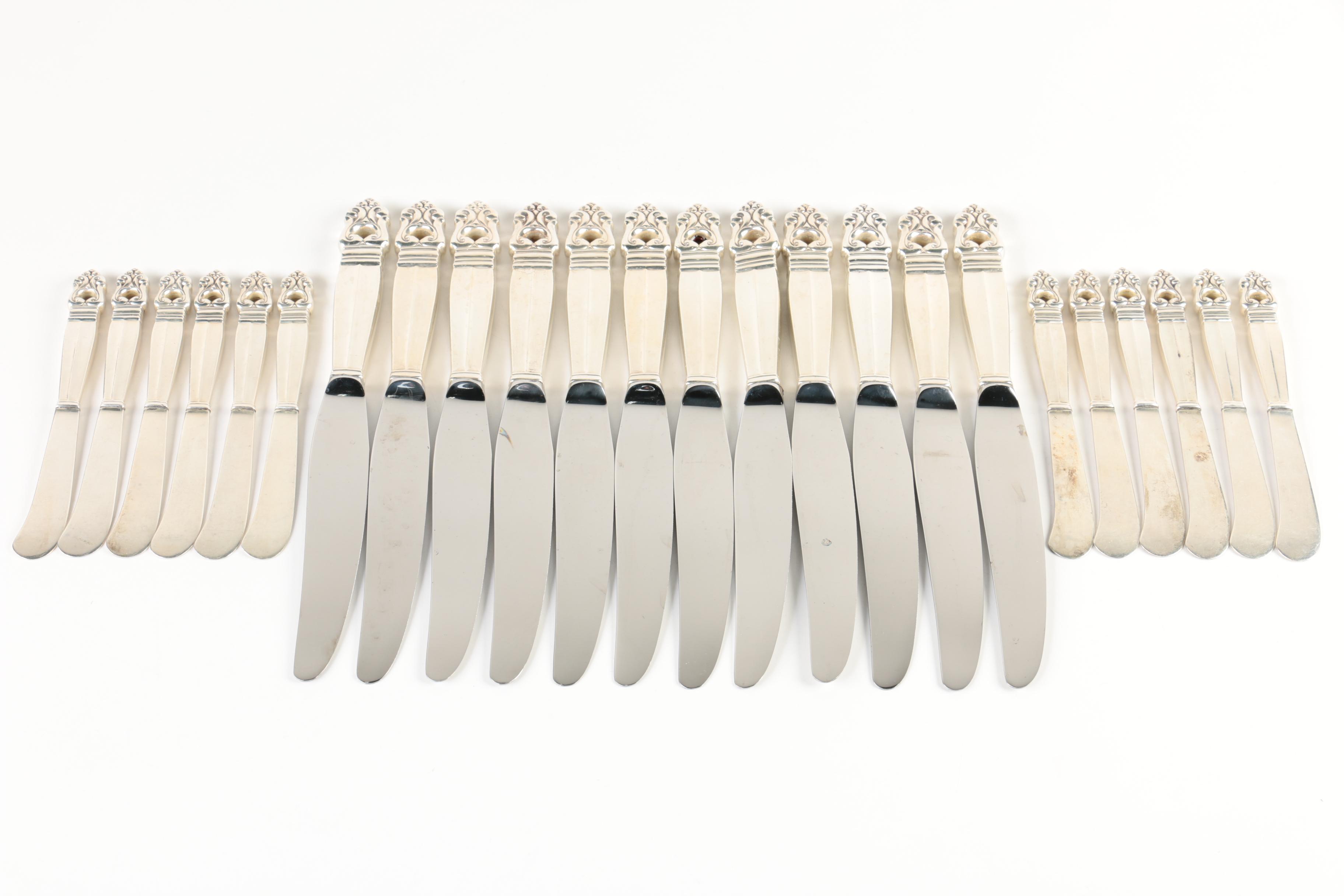 International Silver Co. "Royal Danish" Sterling Silver Flatware Set