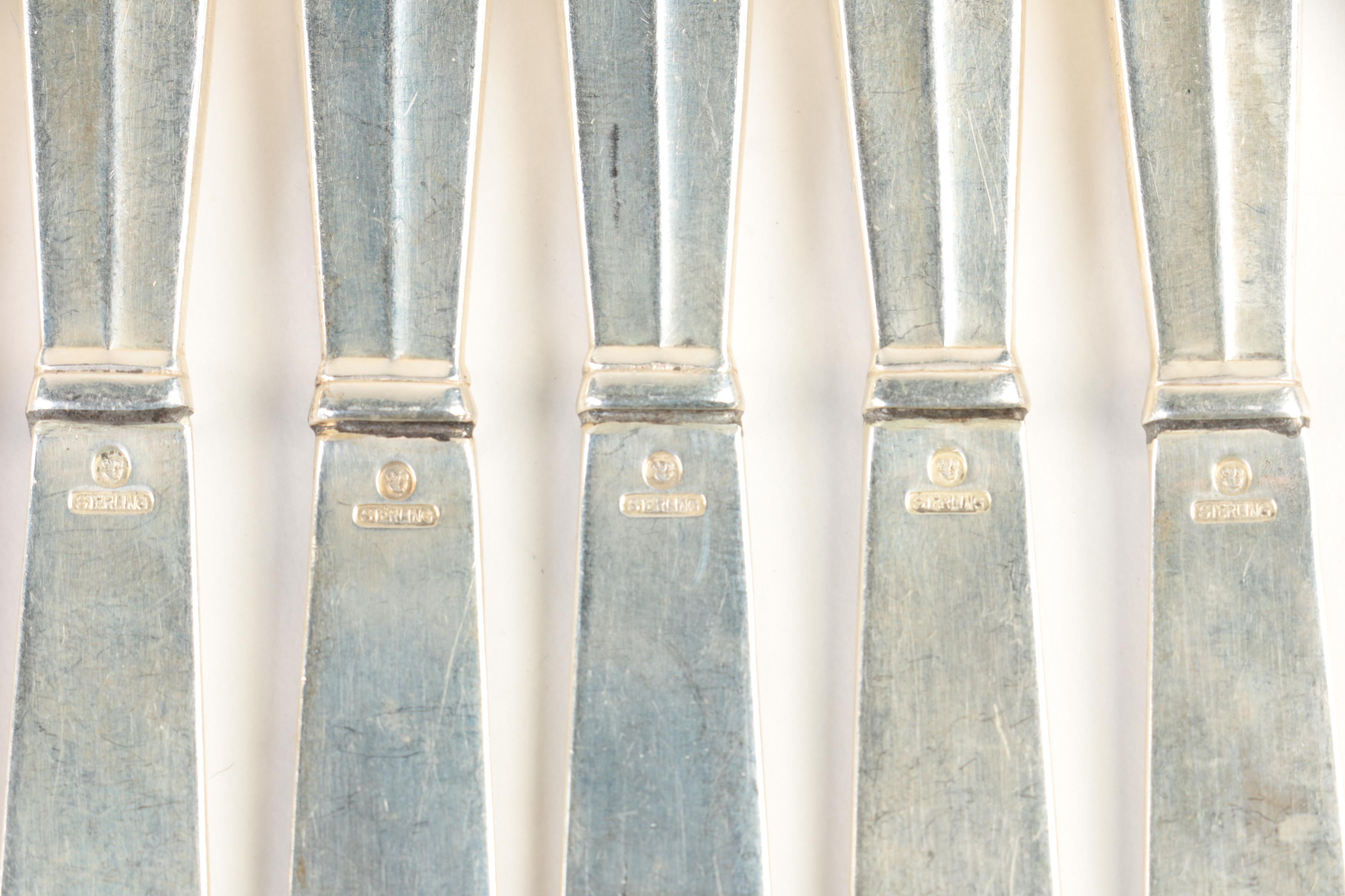 International Silver Co. "Royal Danish" Sterling Silver Flatware Set