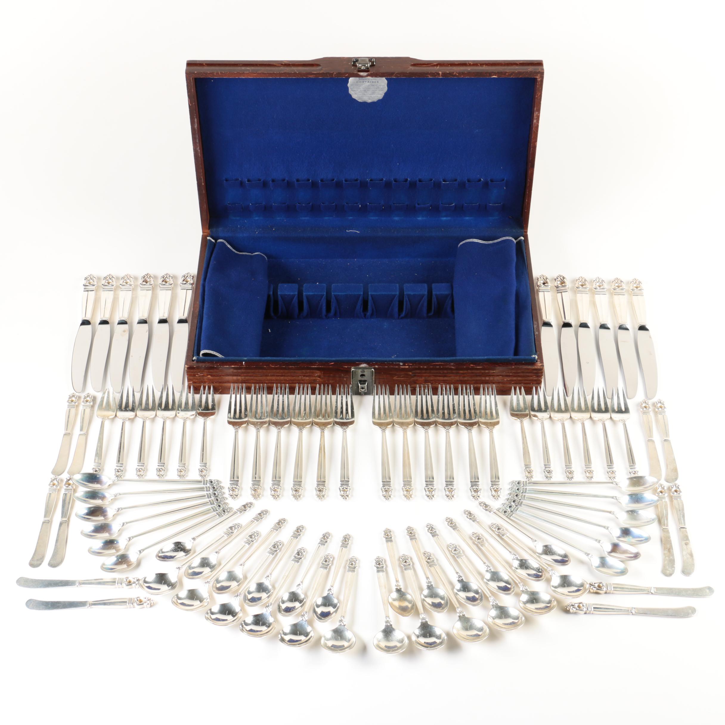 International Silver Co. "Royal Danish" Sterling Silver Flatware Set