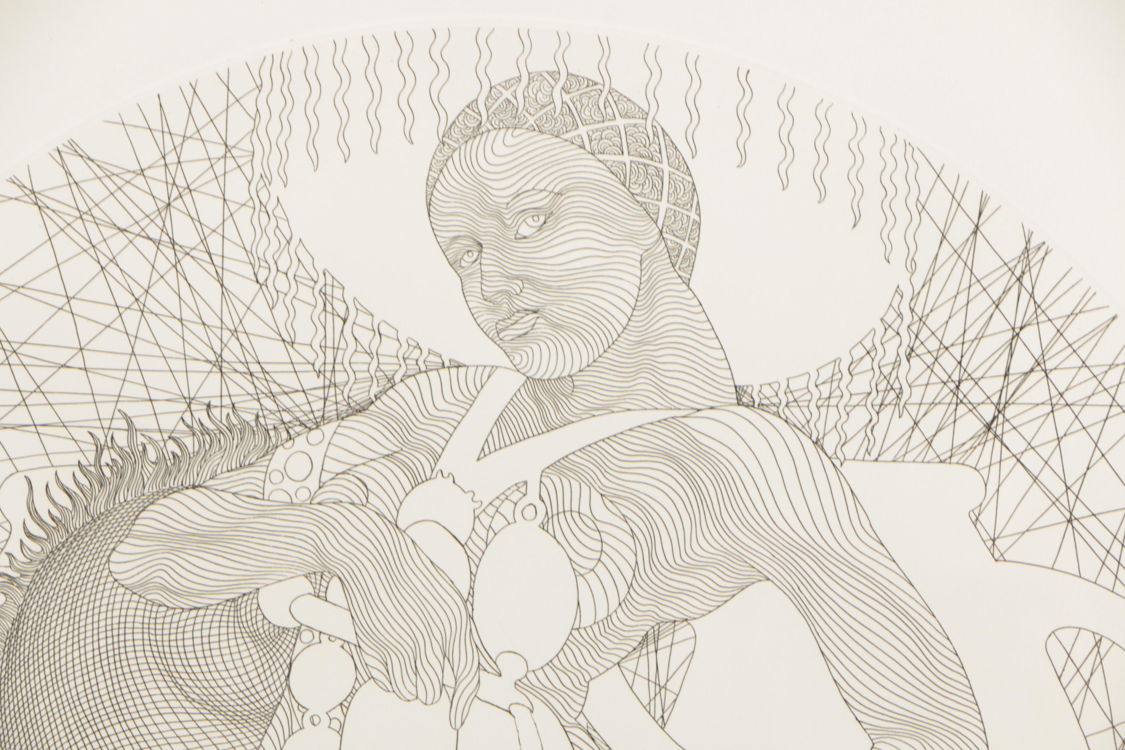 Guillaume Azoulay Etching "Aquarius"