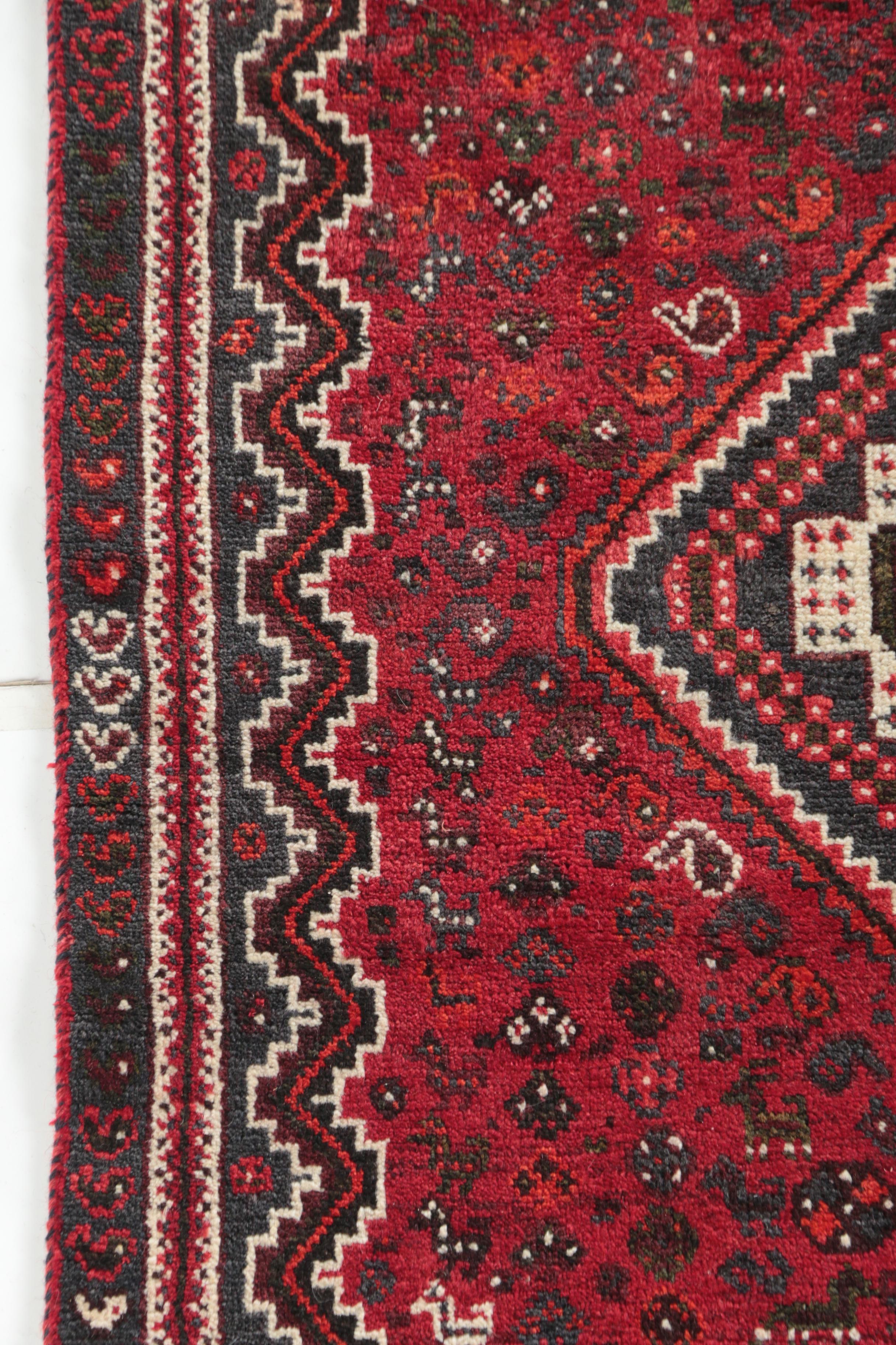 Hand-Knotted Persian Qashqai Carpet Runner