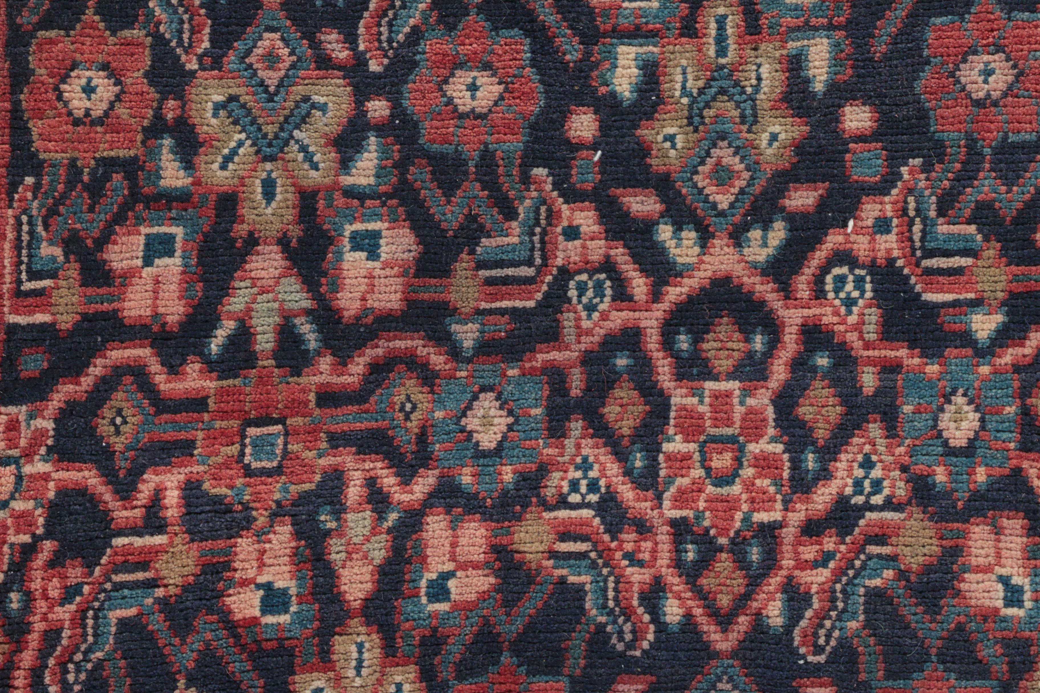 Hand-Knotted Persian Hamadan Wool Carpet Runner