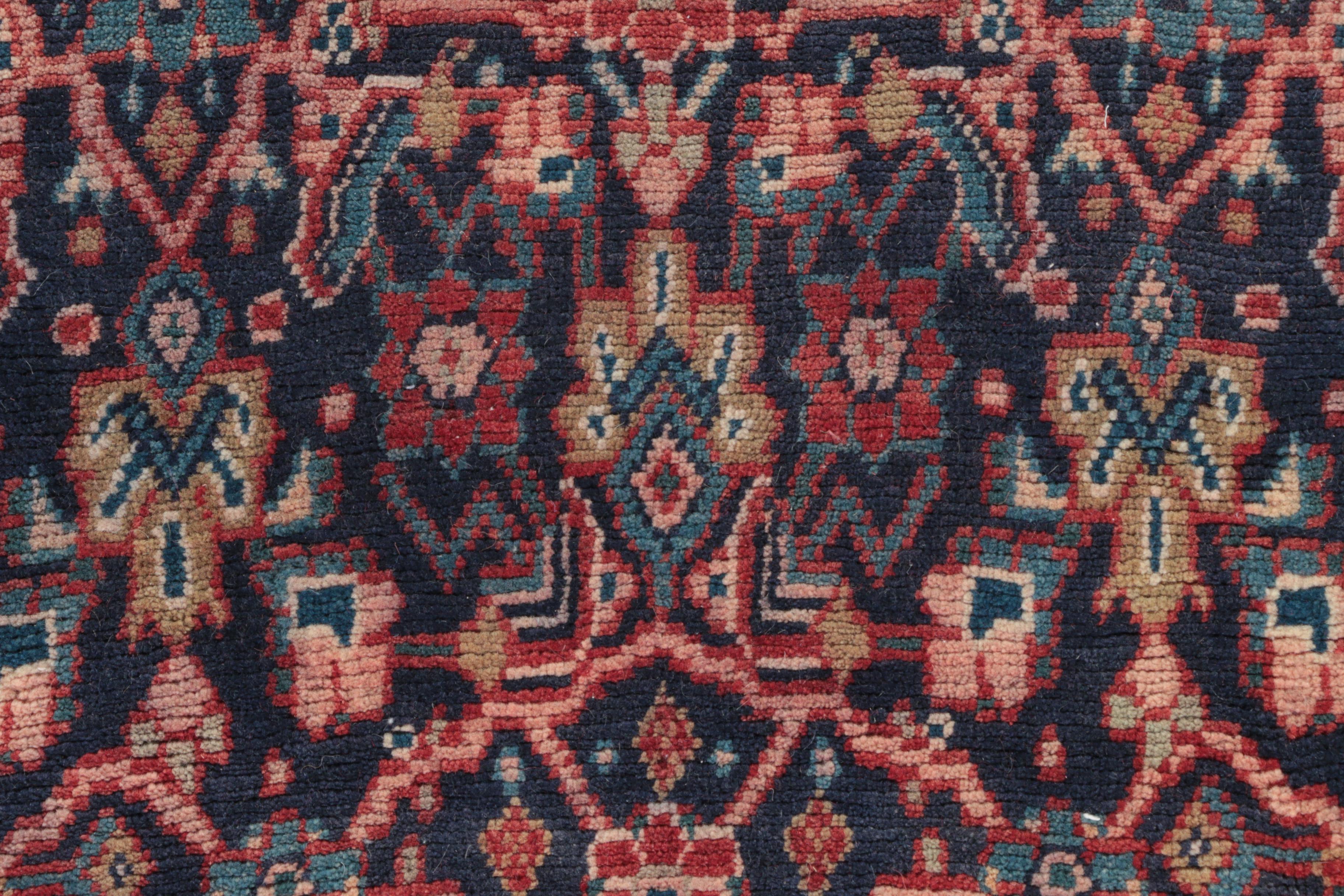Hand-Knotted Persian Hamadan Wool Carpet Runner