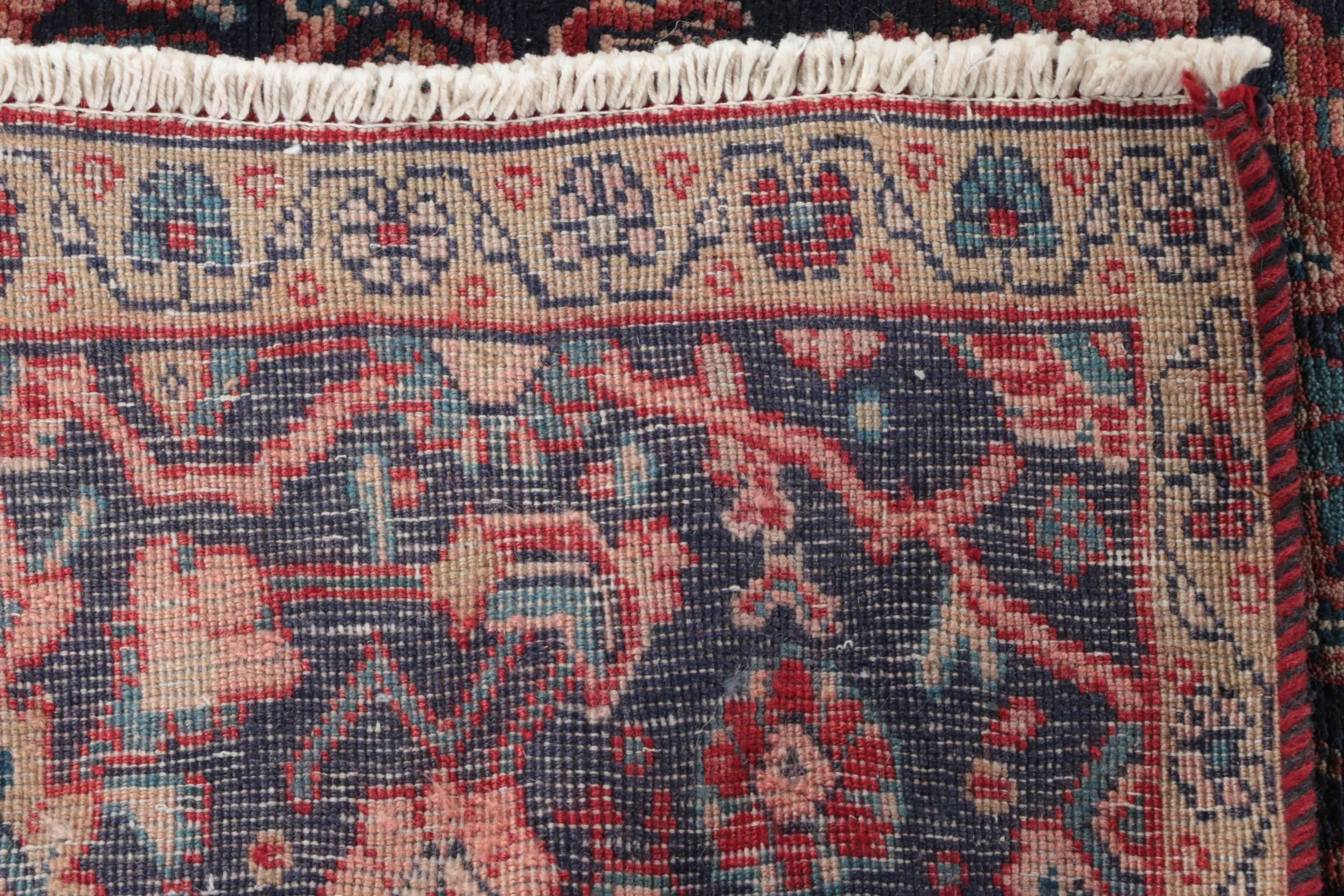 Hand-Knotted Persian Hamadan Wool Carpet Runner