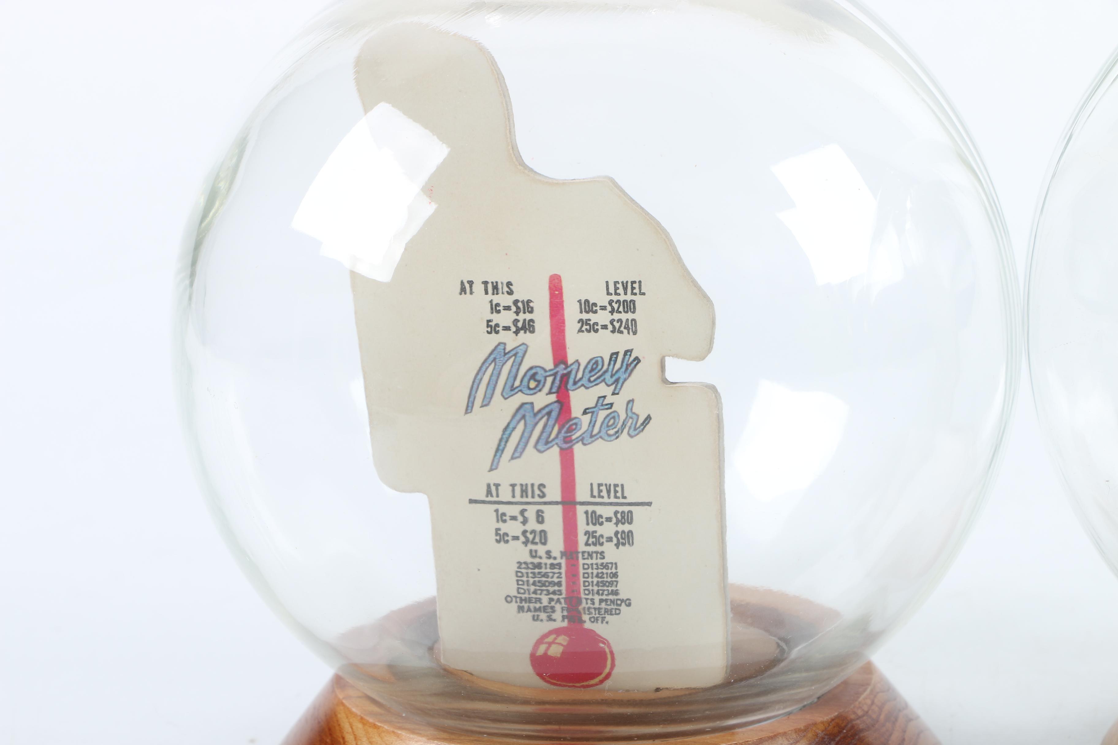 Vintage Glass Novelty Bubble Banks "Save for Victory" and "Magic of Television"