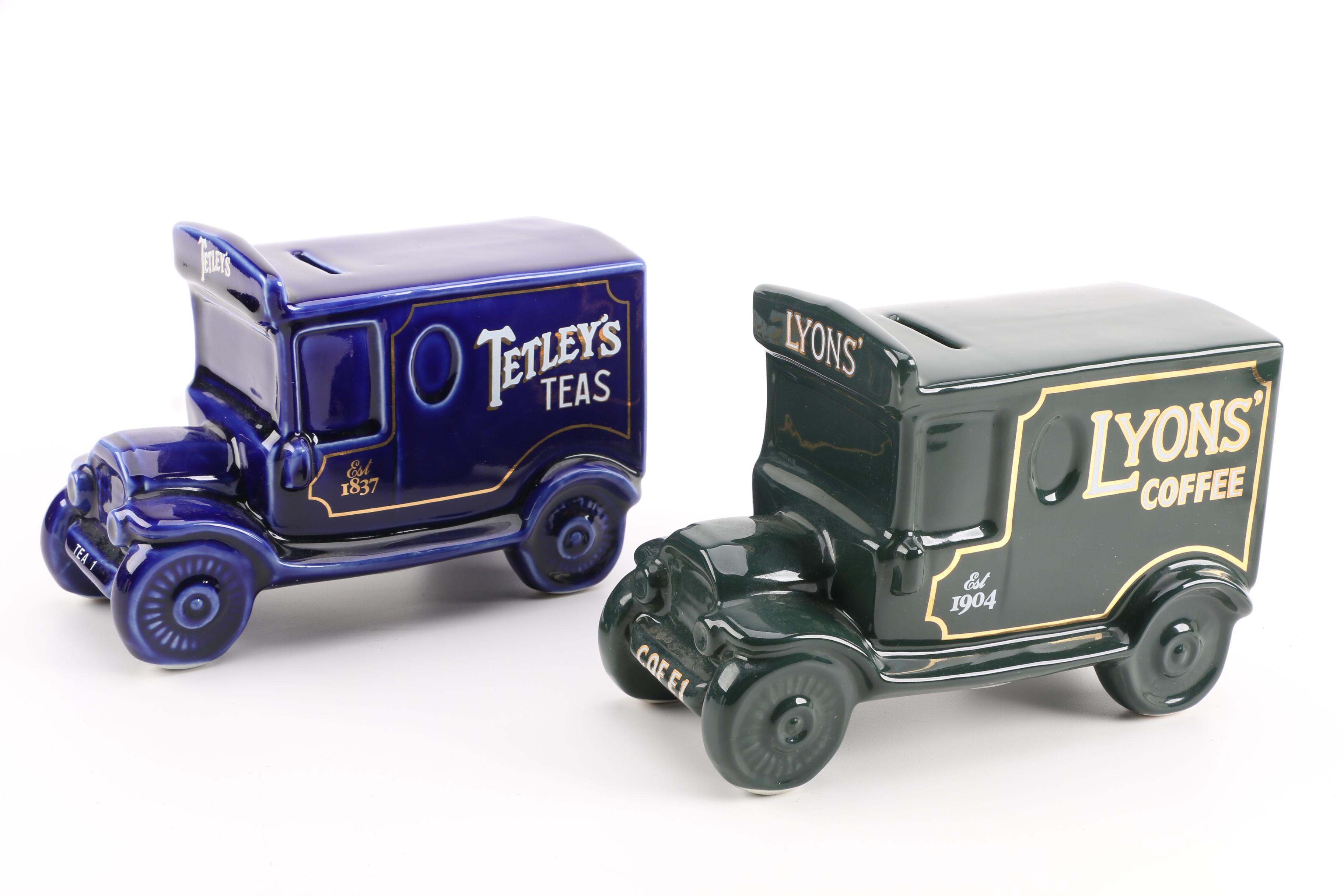 Ceramic Delivery Truck Coin Banks