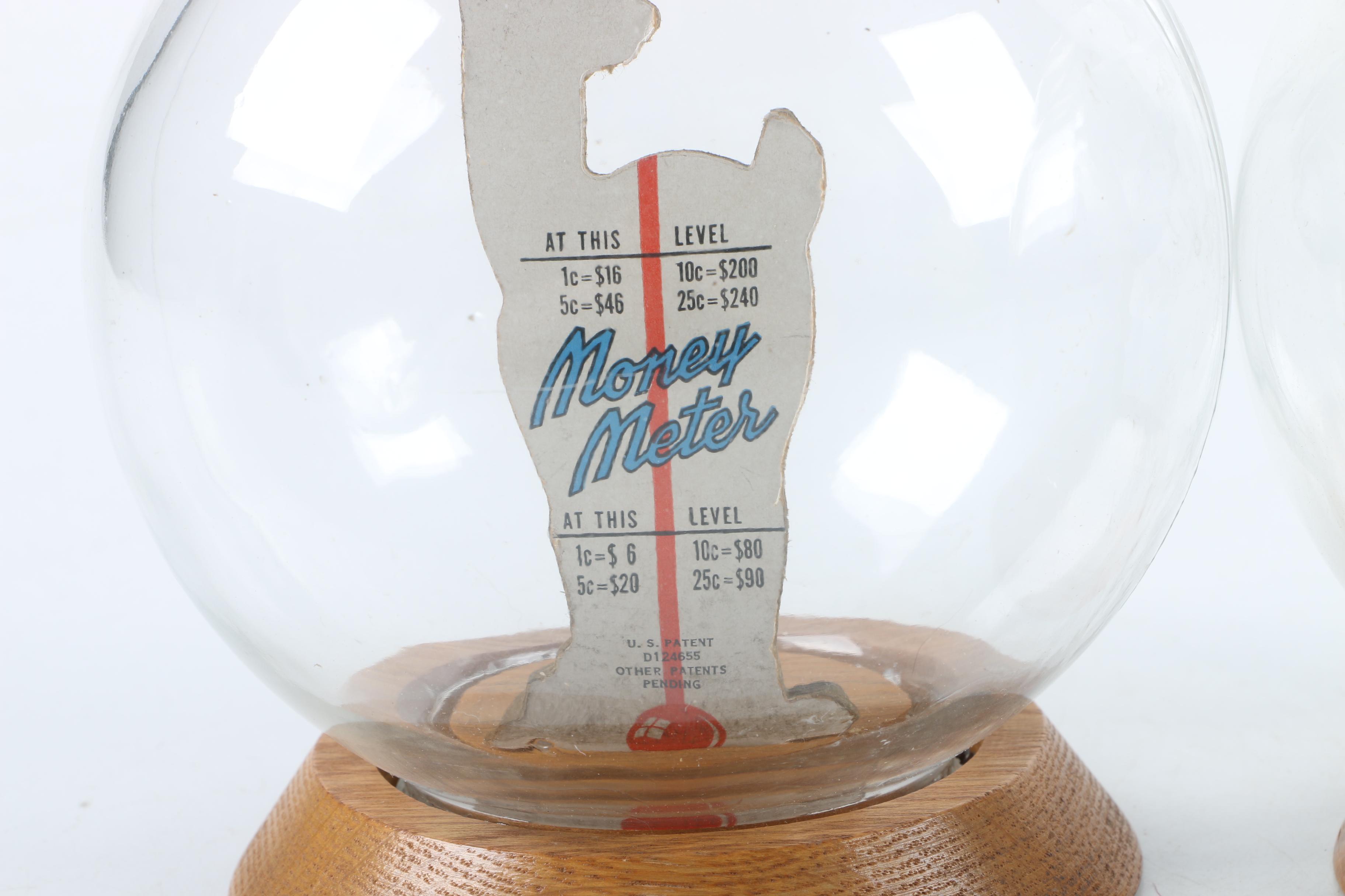 Vintage Glass Novelty Bubble Banks "A Little Doe" and "The New Baby"