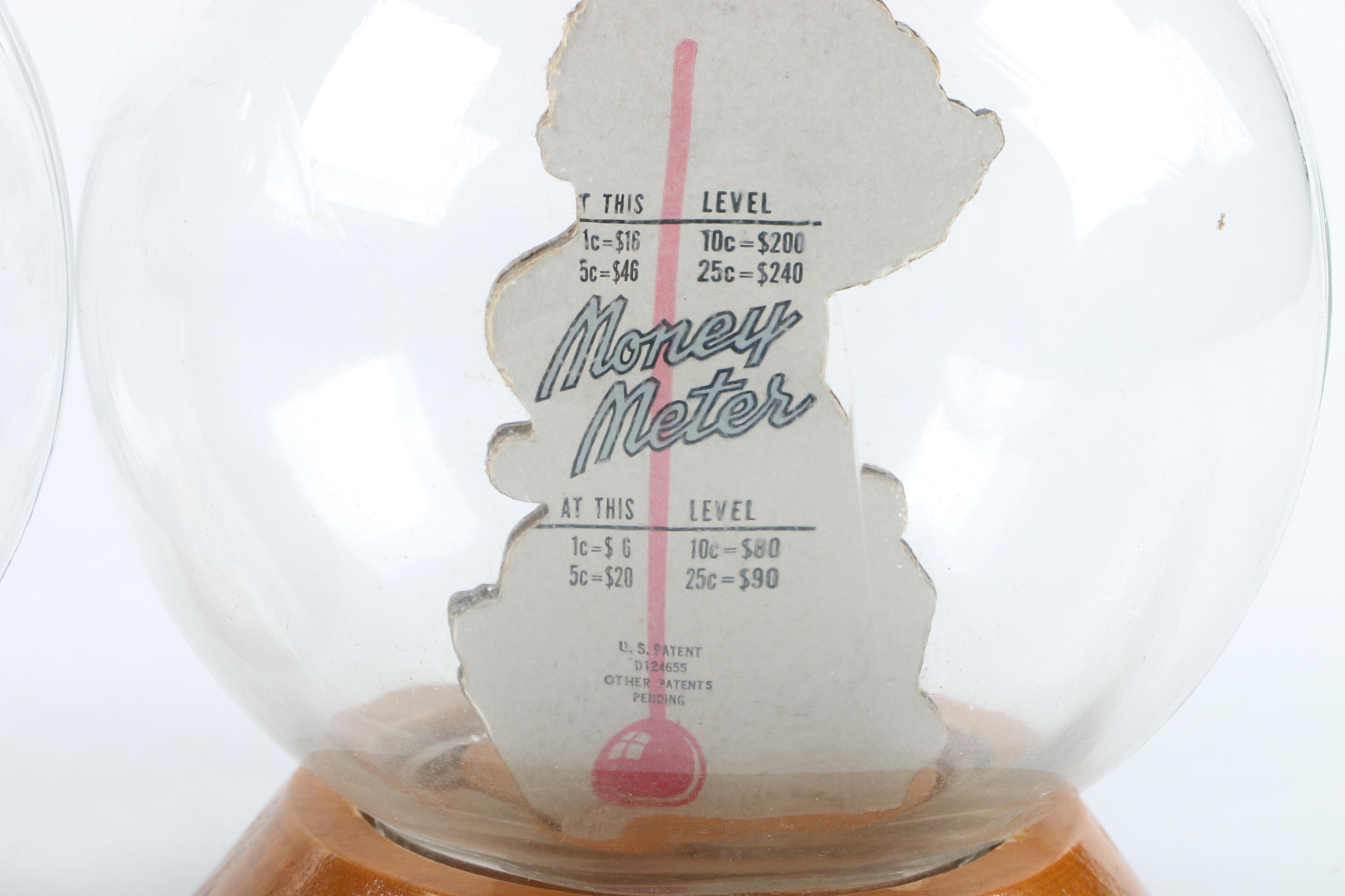 Vintage Glass Novelty Bubble Banks "A Little Doe" and "The New Baby"