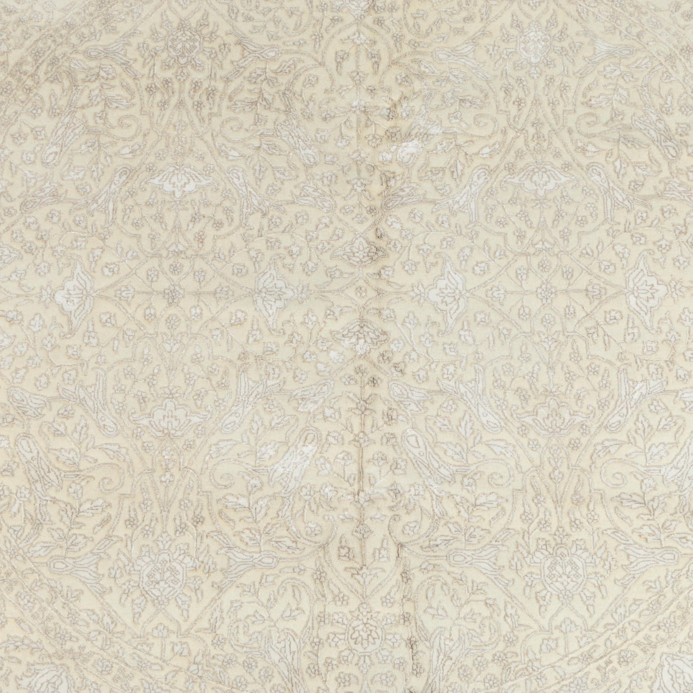 Handmade Silk and Wool Tufenkian Round Rug