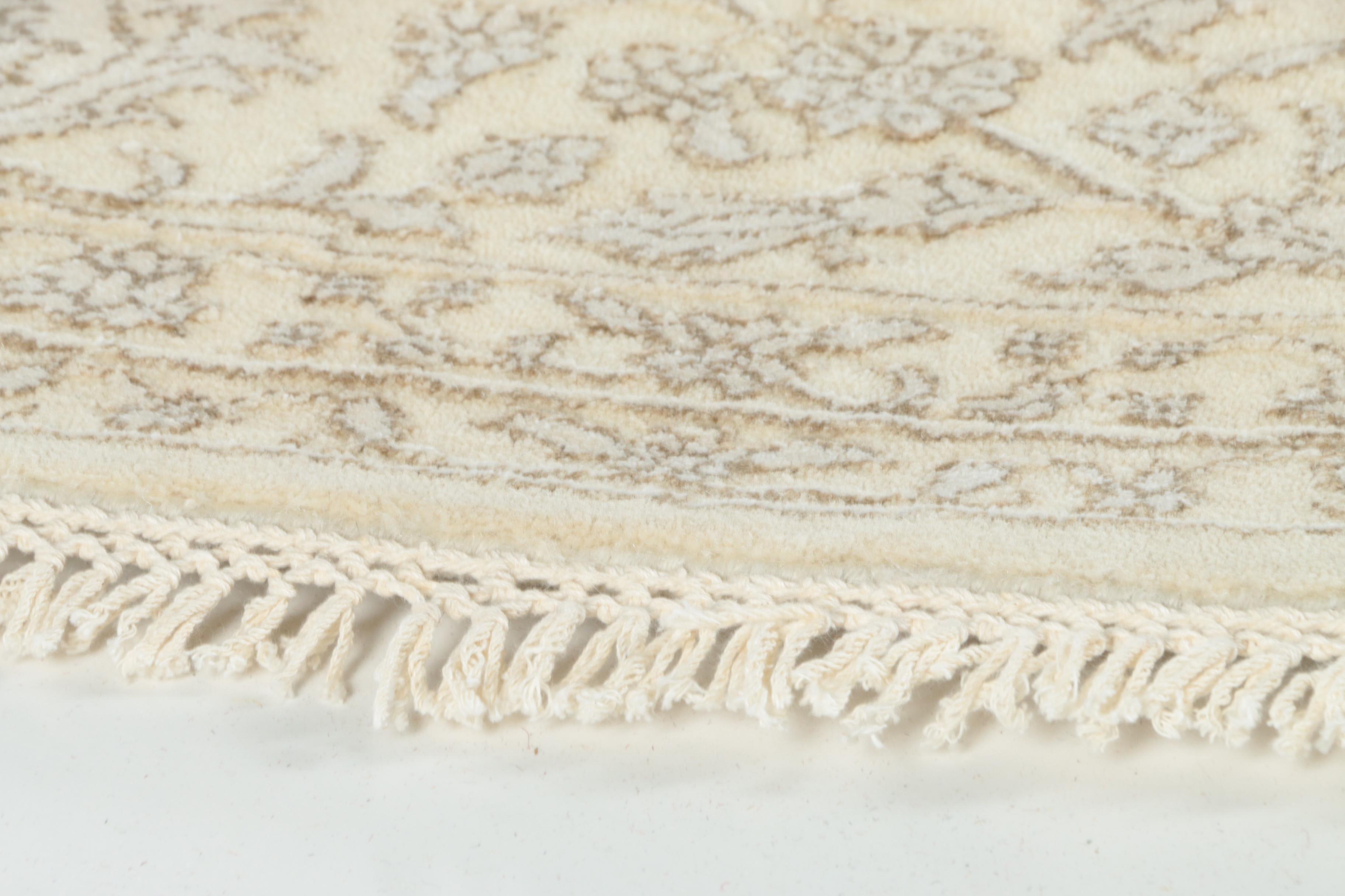 Handmade Silk and Wool Tufenkian Round Rug