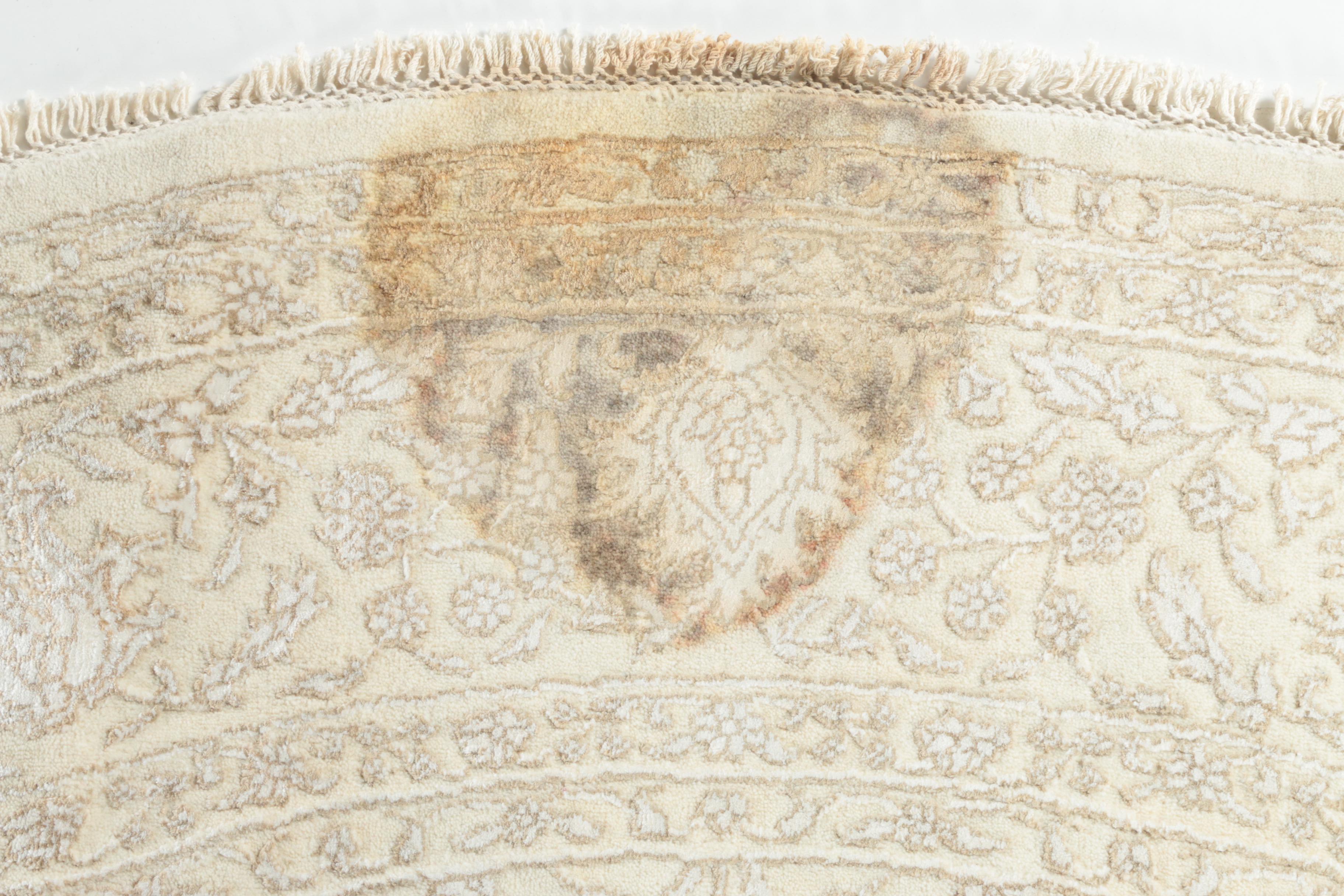 Handmade Silk and Wool Tufenkian Round Rug