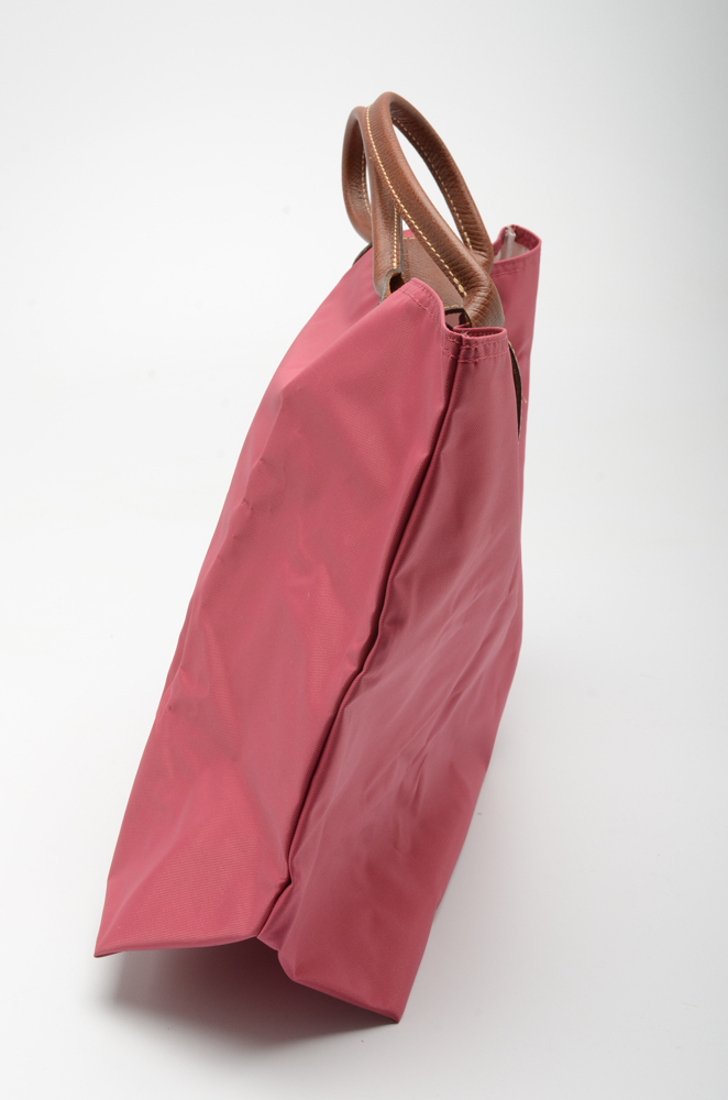 Longchamp Rose Nylon Les Pliages Cabas Handbag