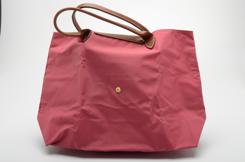 Longchamp Rose Nylon Les Pliages Cabas Handbag