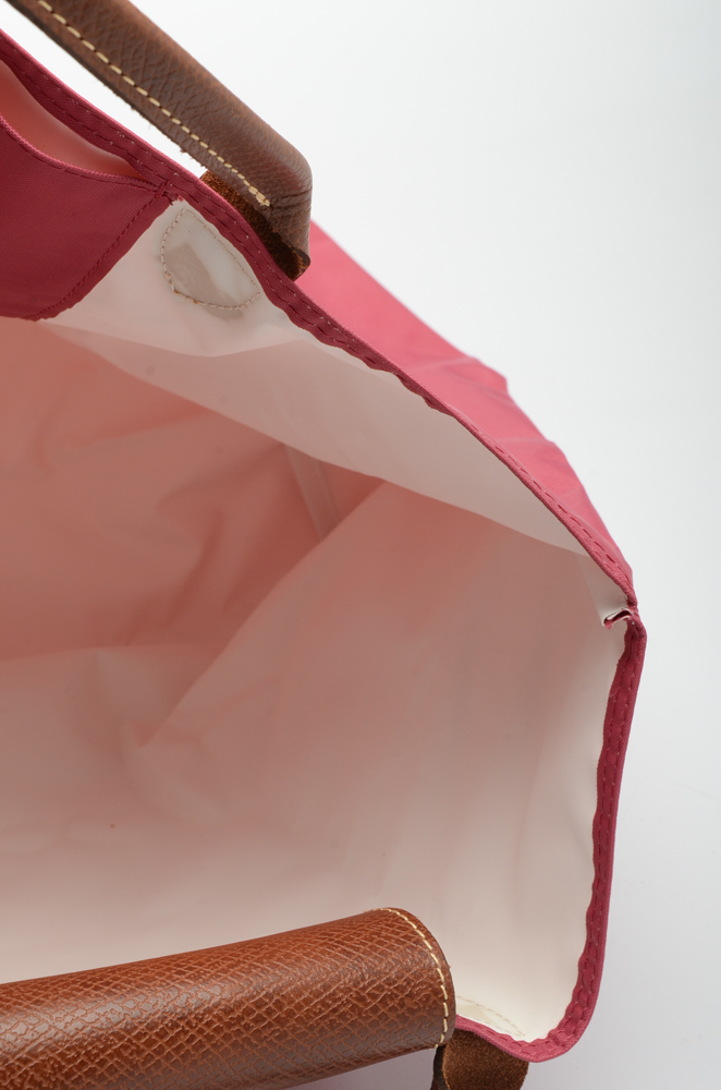 Longchamp Rose Nylon Les Pliages Cabas Handbag