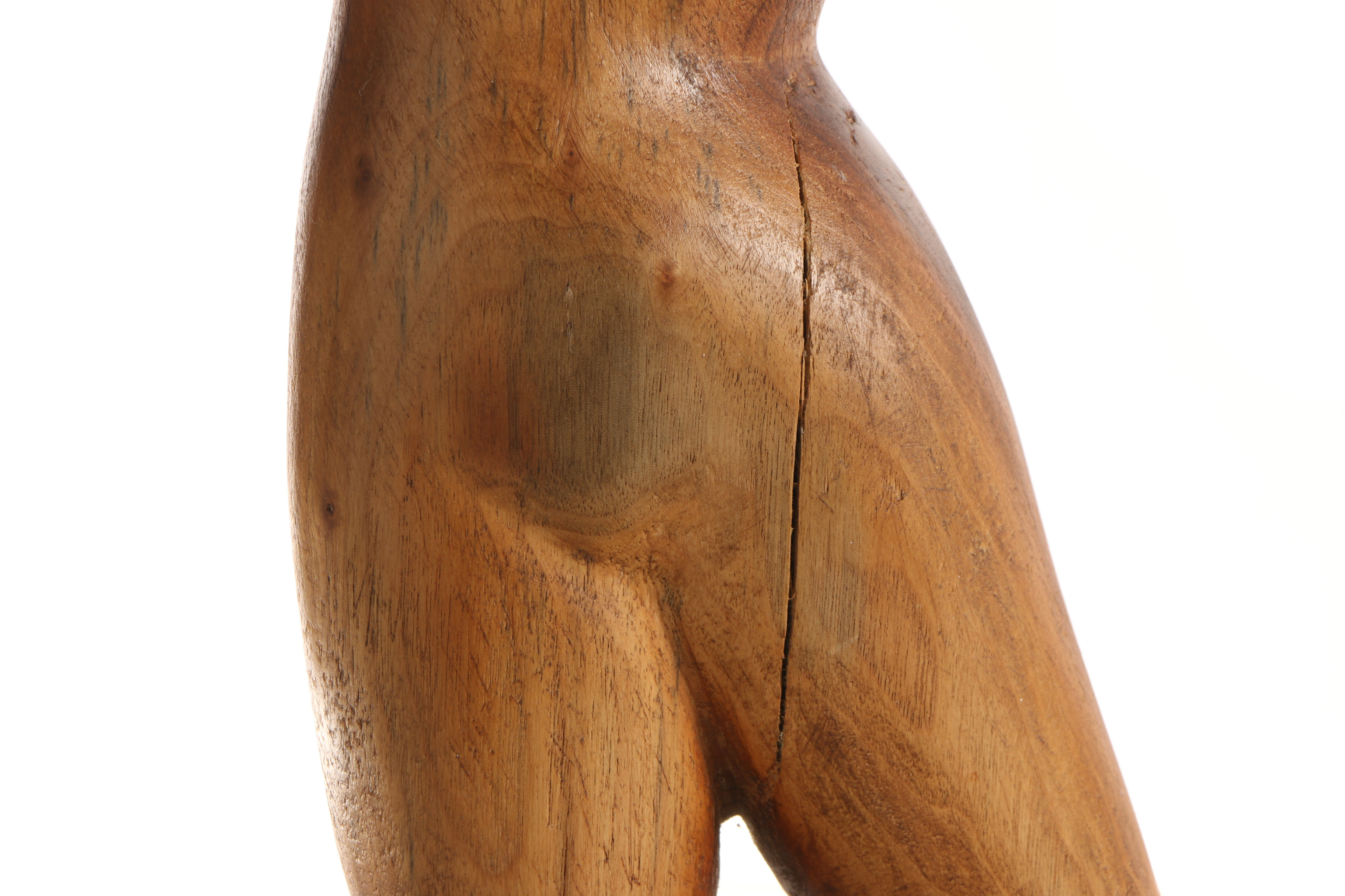 Nancy Gollobin Wood Sculpture "She Waits"