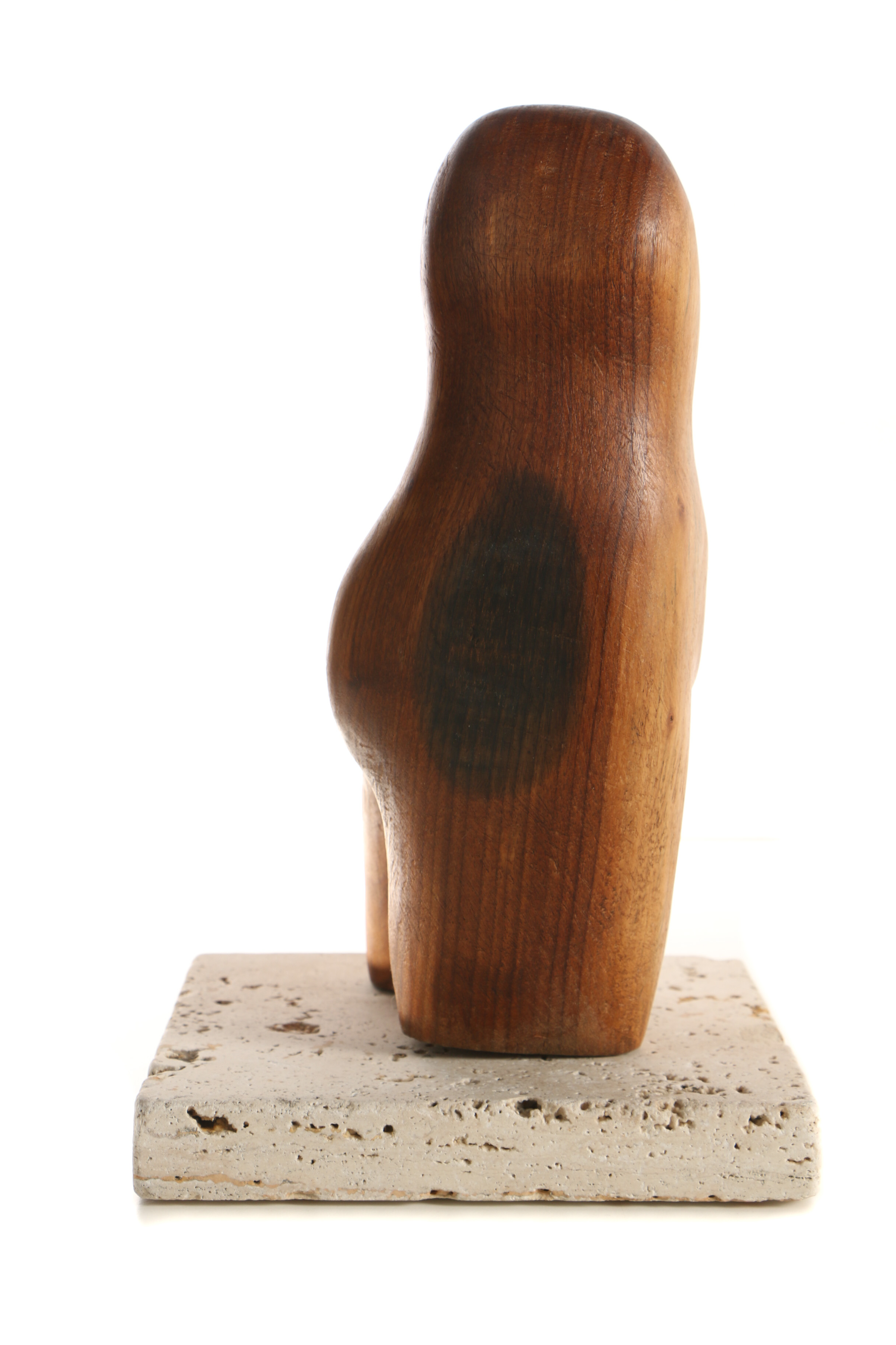 Nancy Gollobin Wood Sculpture "She Waits"