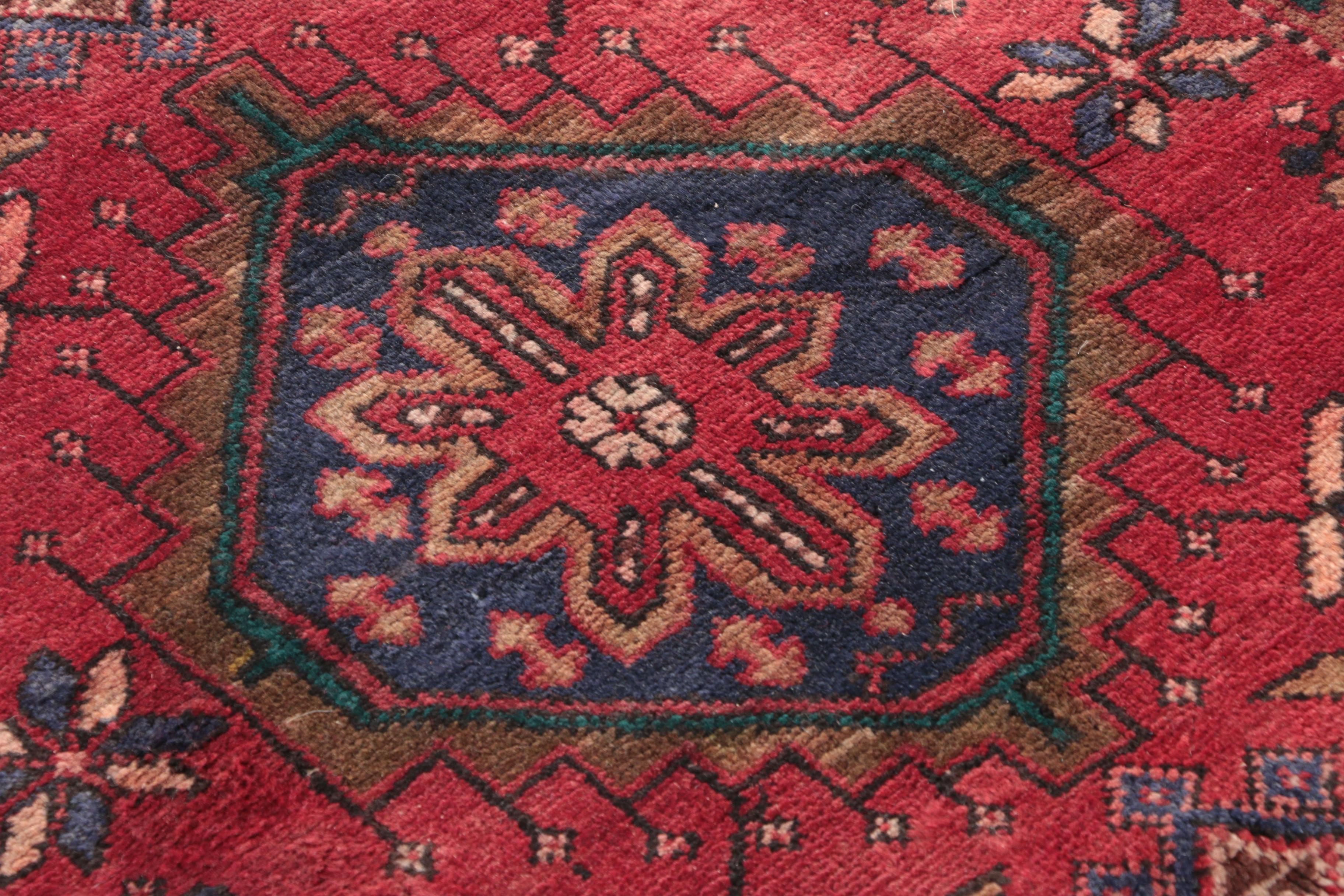 Hand-Knotted Caucasian Karabagh Wool Carpet Runner