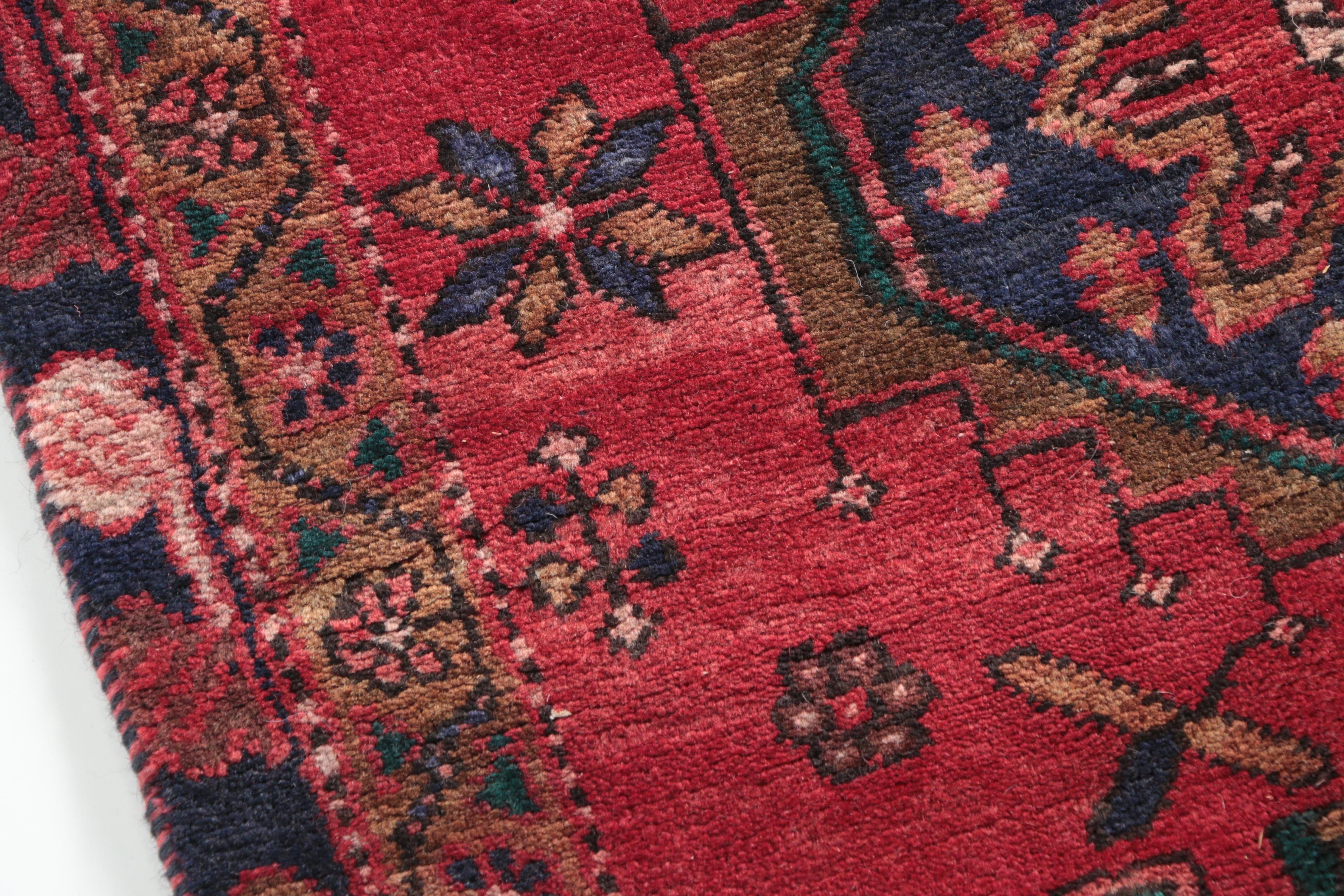 Hand-Knotted Caucasian Karabagh Wool Carpet Runner