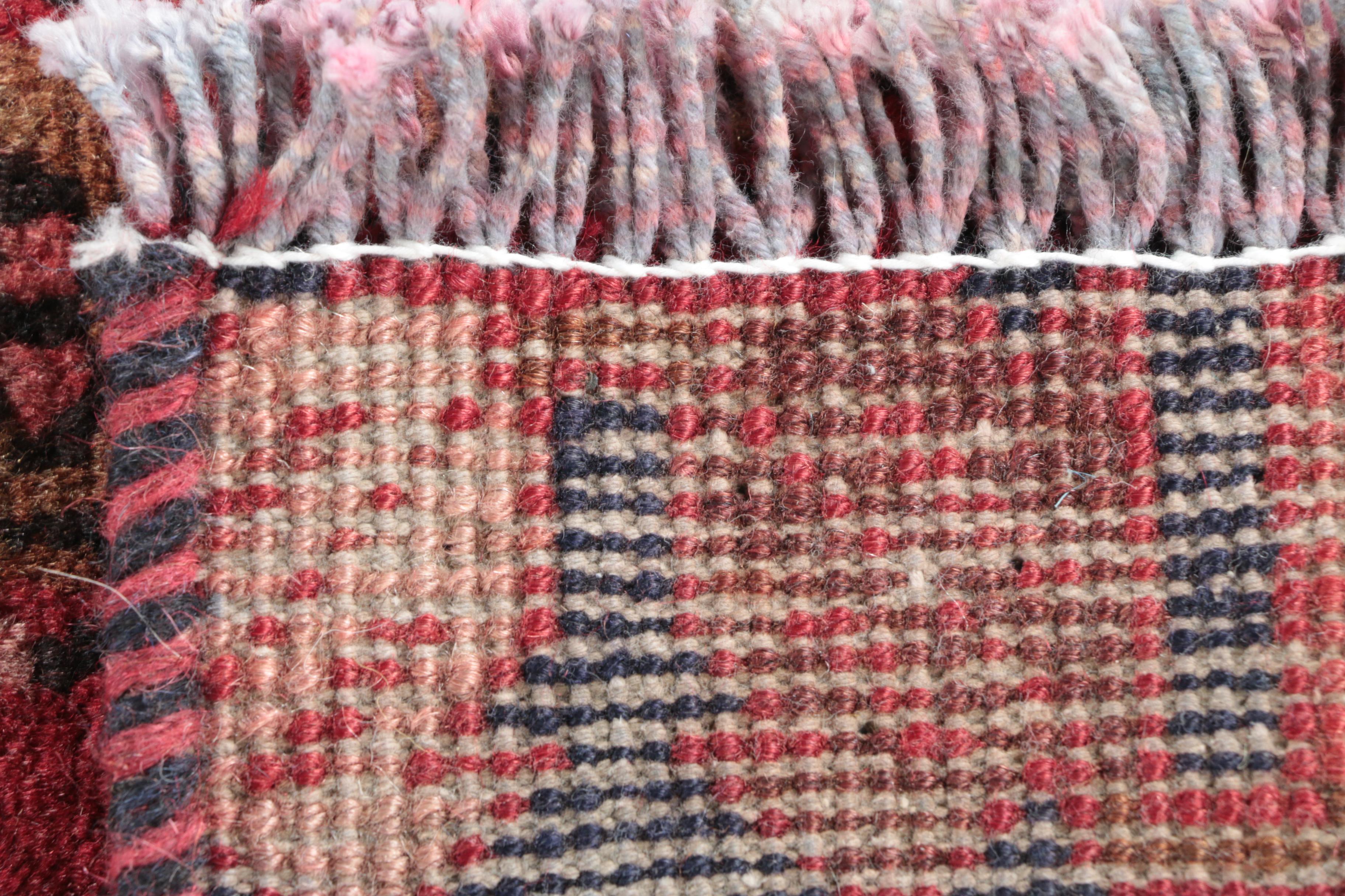 Hand-Knotted Caucasian Karabagh Wool Carpet Runner