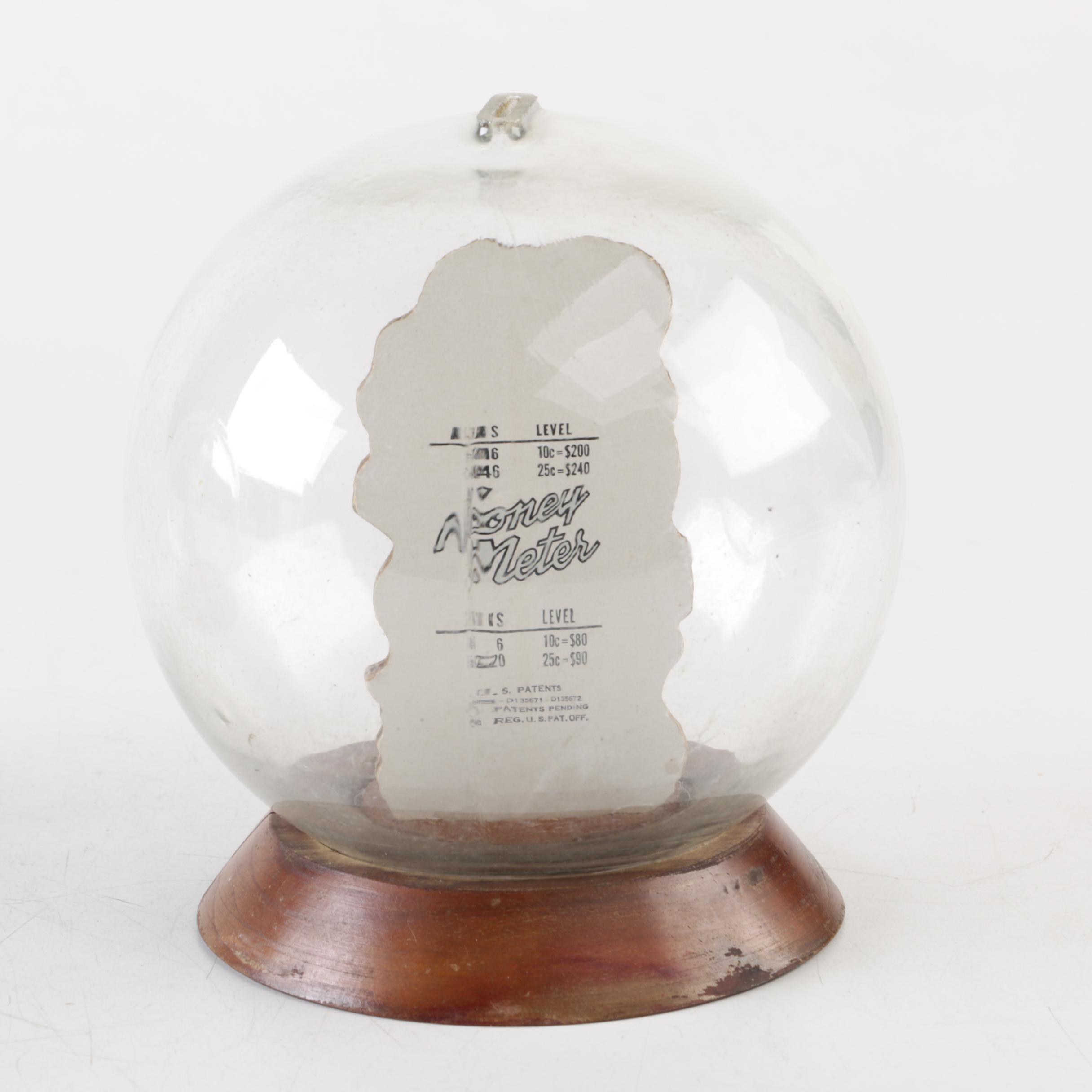 Vintage Glass Novelty Bubble Banks "The New Baby" and "The New Car"