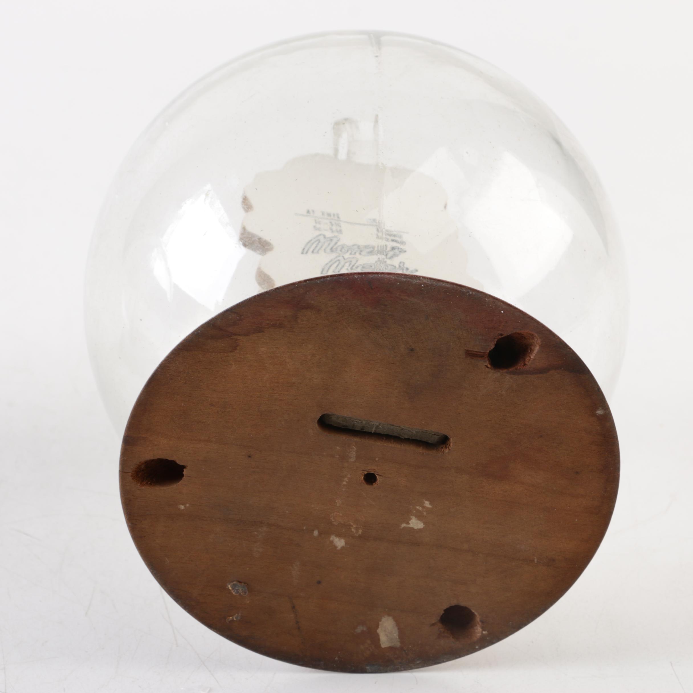 Vintage Glass Novelty Bubble Banks "The New Baby" and "The New Car"