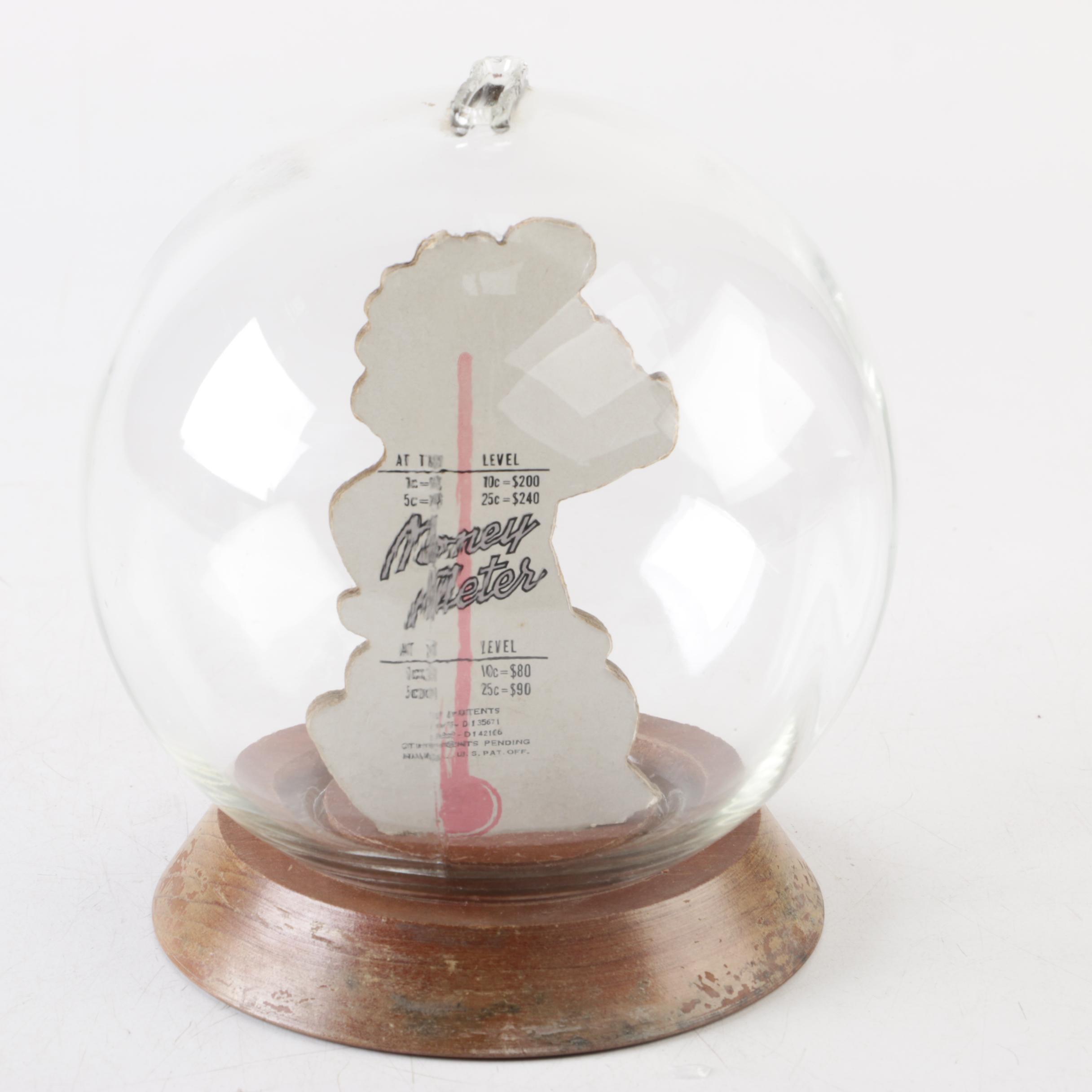 Vintage Glass Novelty Bubble Banks "The New Baby" and "The New Car"