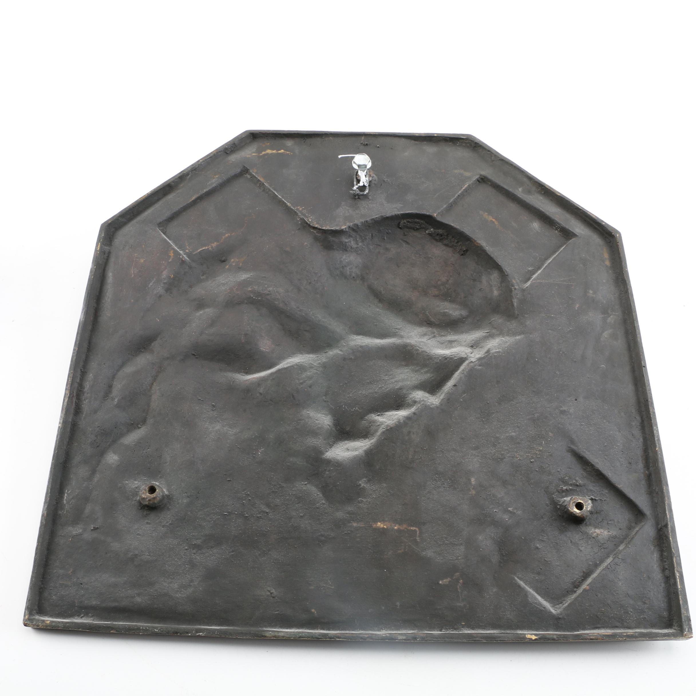 Signed Metal Relief of Jesus Christ