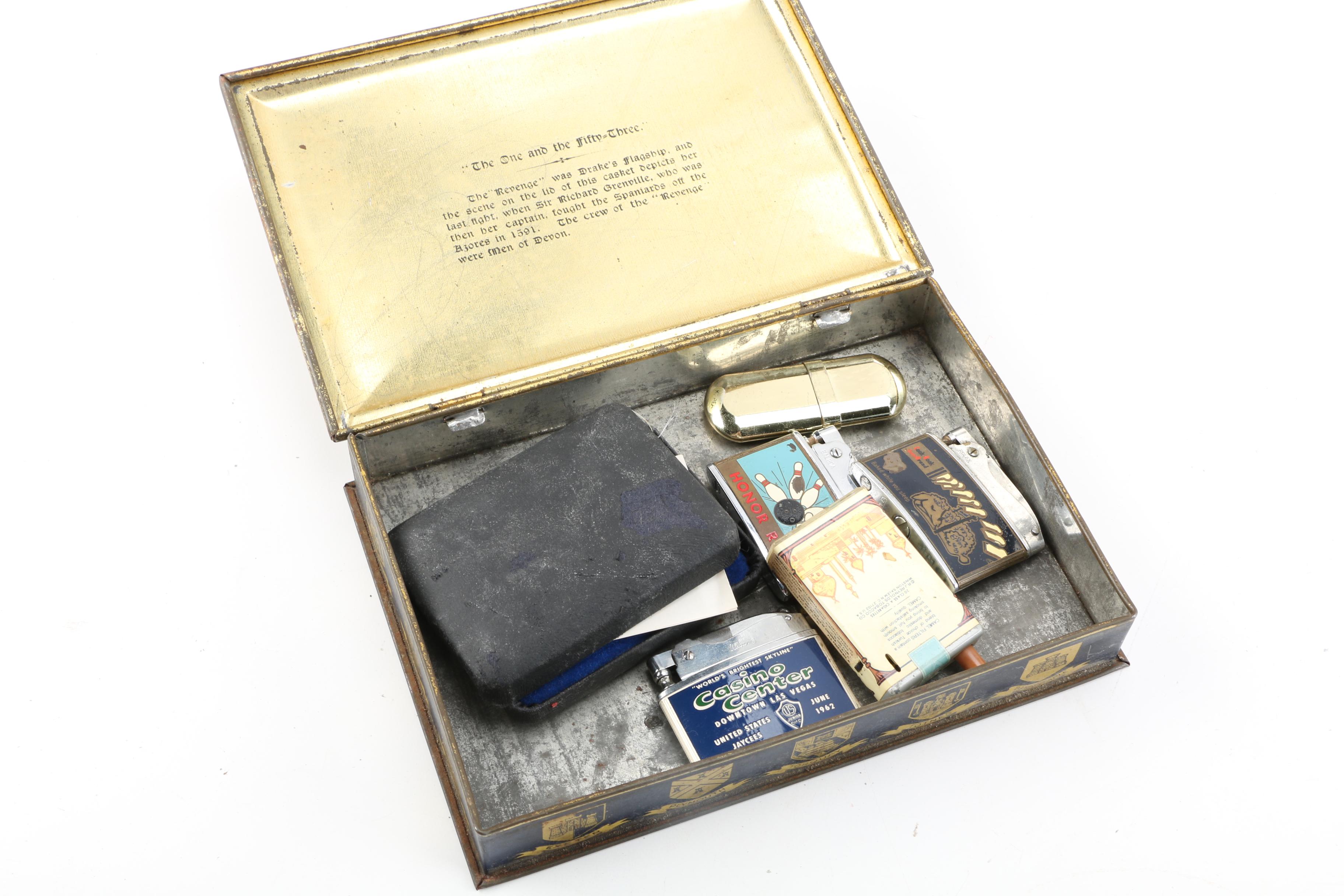 Tin Litho Containers and Refillable Lighters