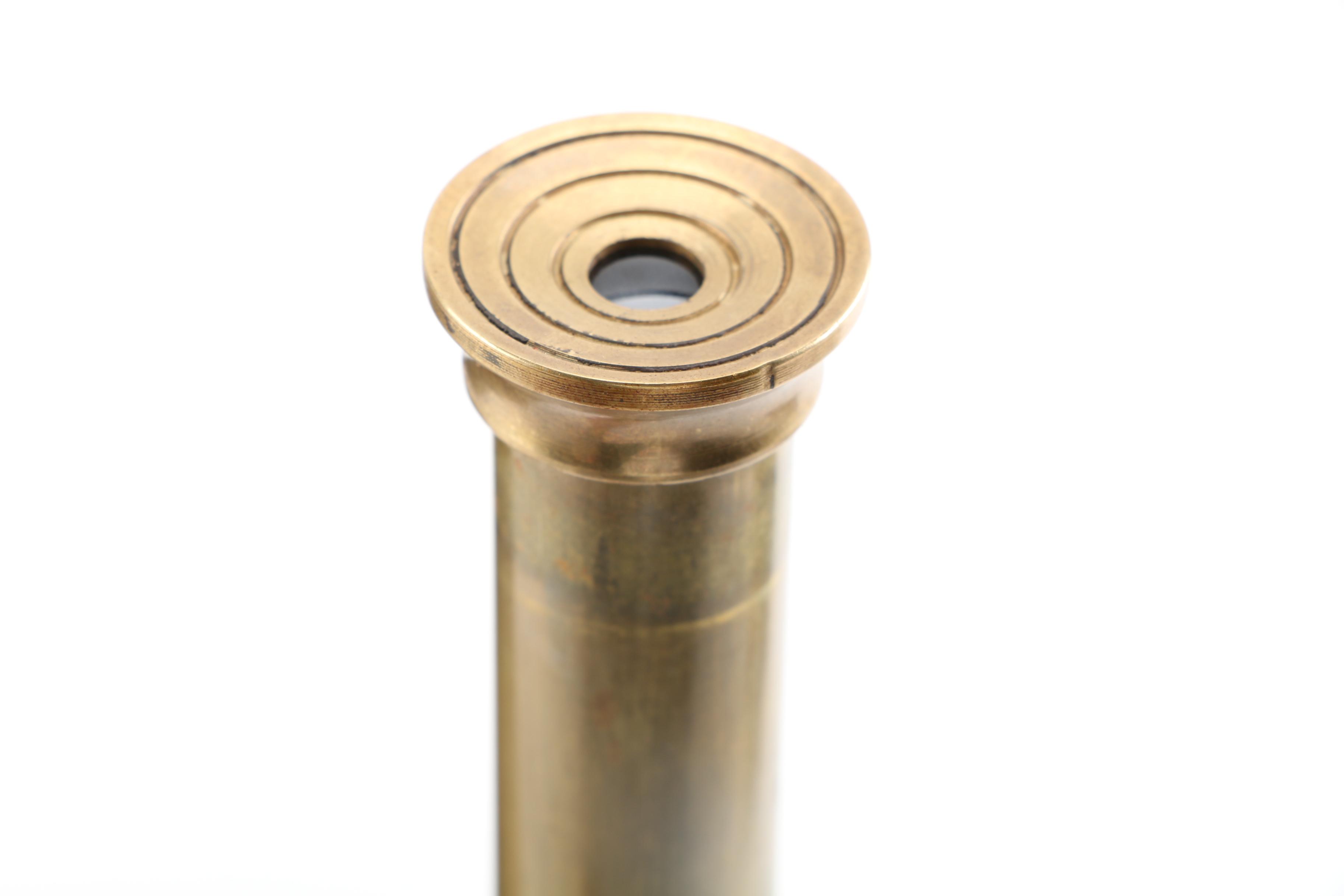 Vintage Brass Spyglass Set with Wooden Case