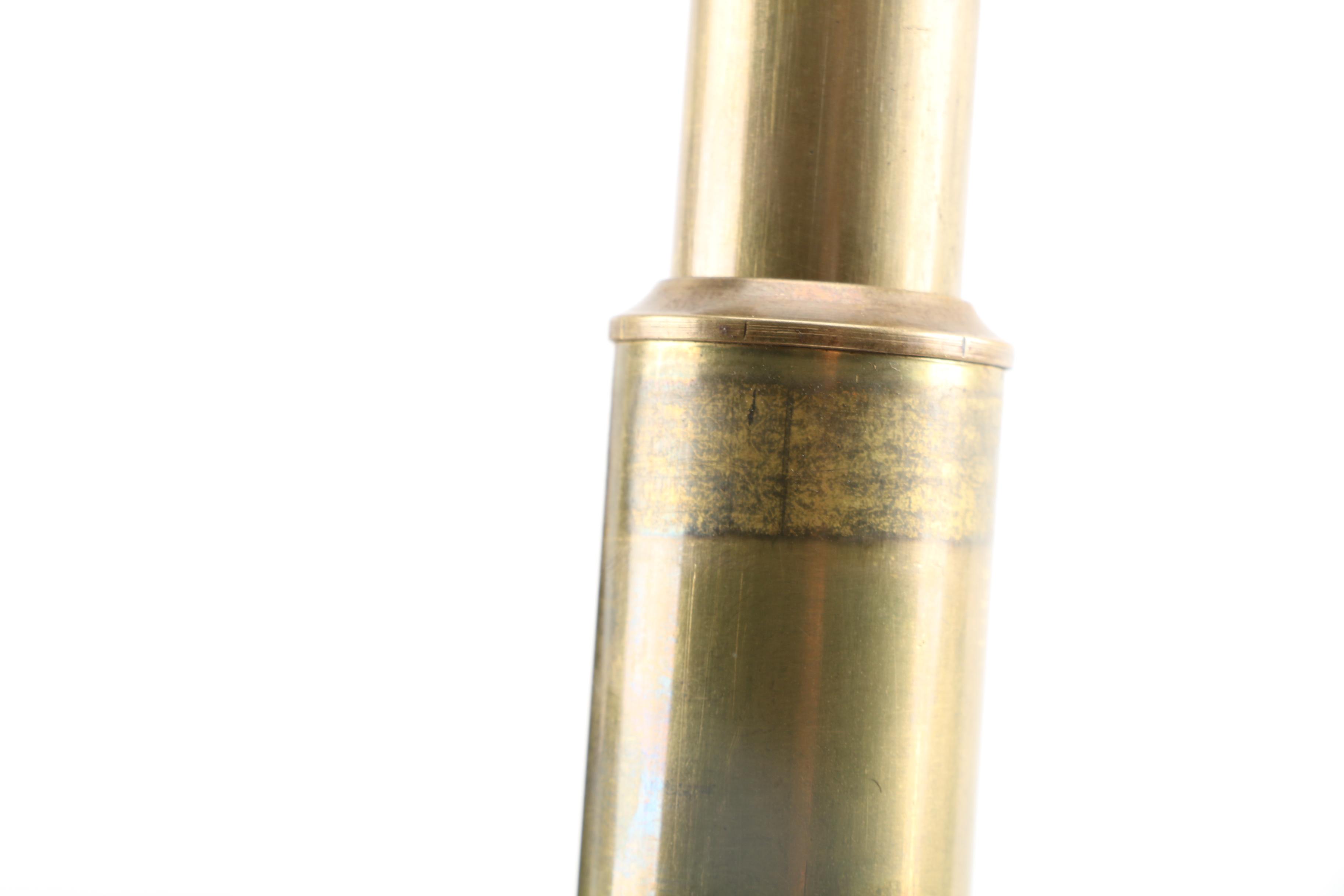 Vintage Brass Spyglass Set with Wooden Case