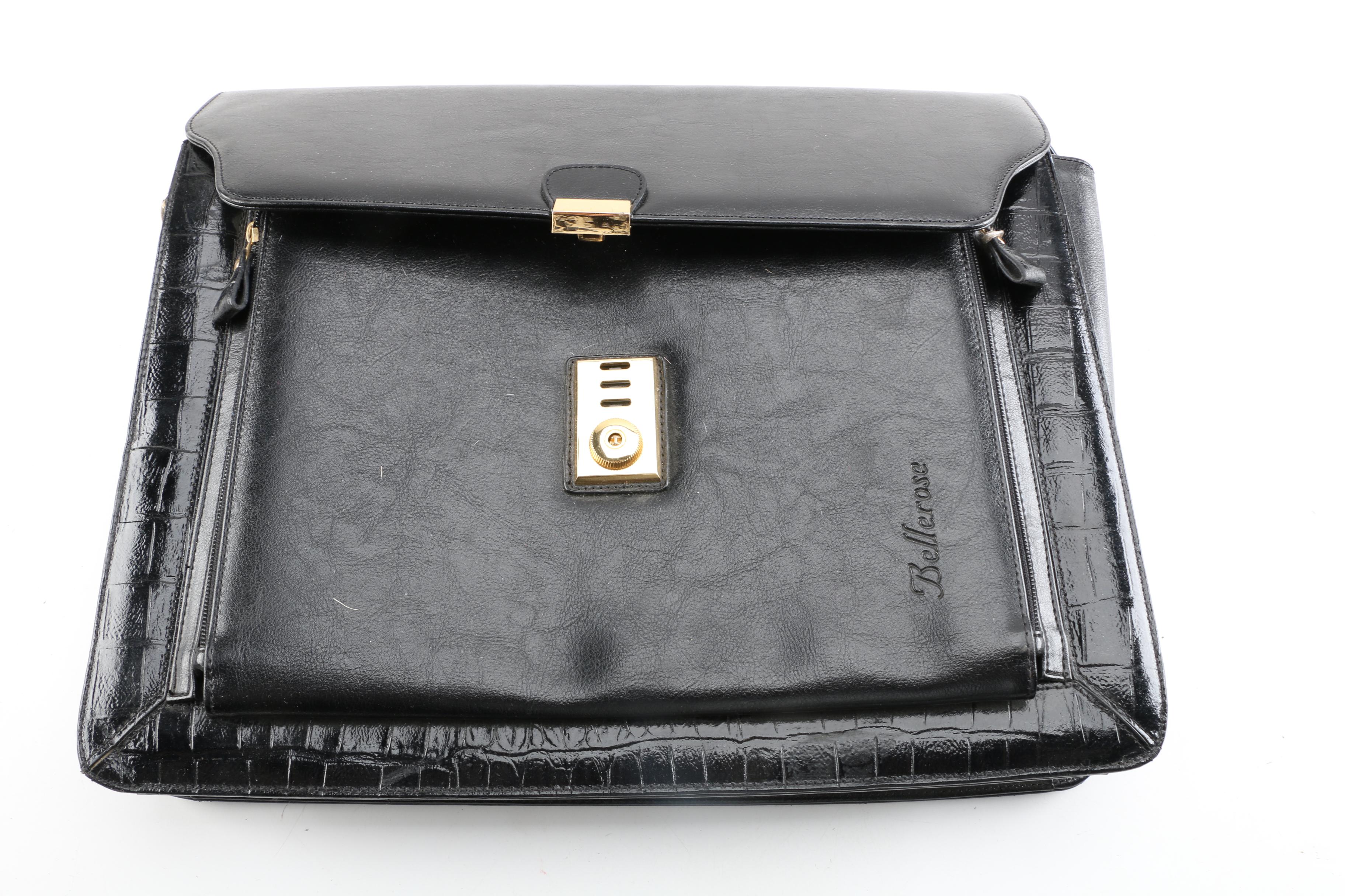 Vintage Leather and Alligator Skin Briefcases