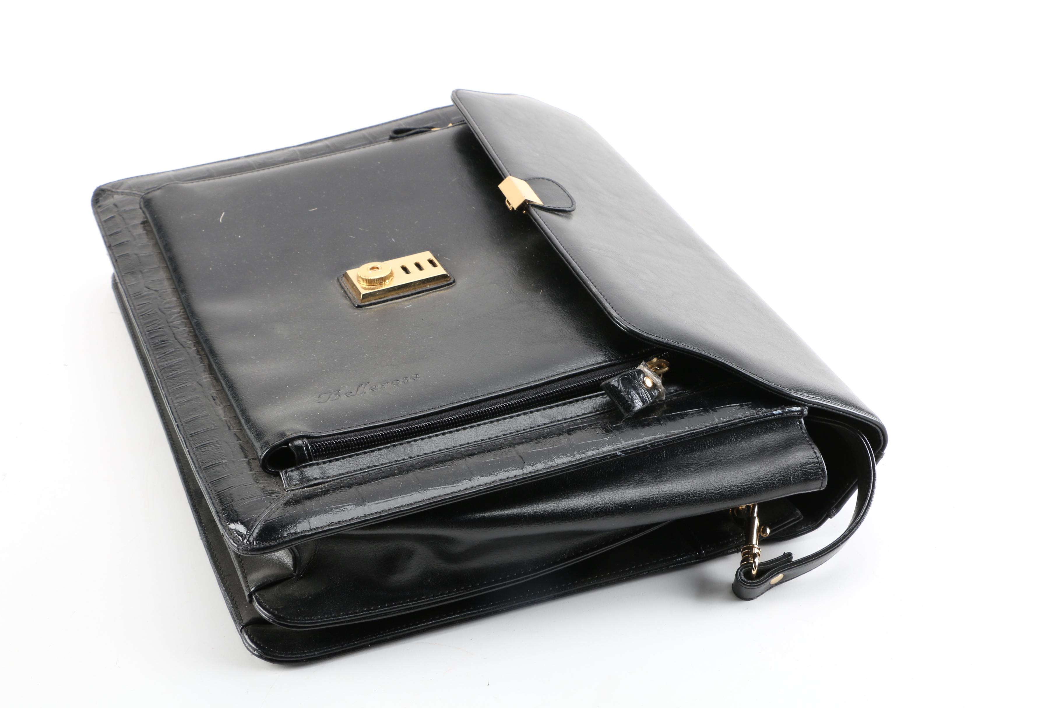 Vintage Leather and Alligator Skin Briefcases