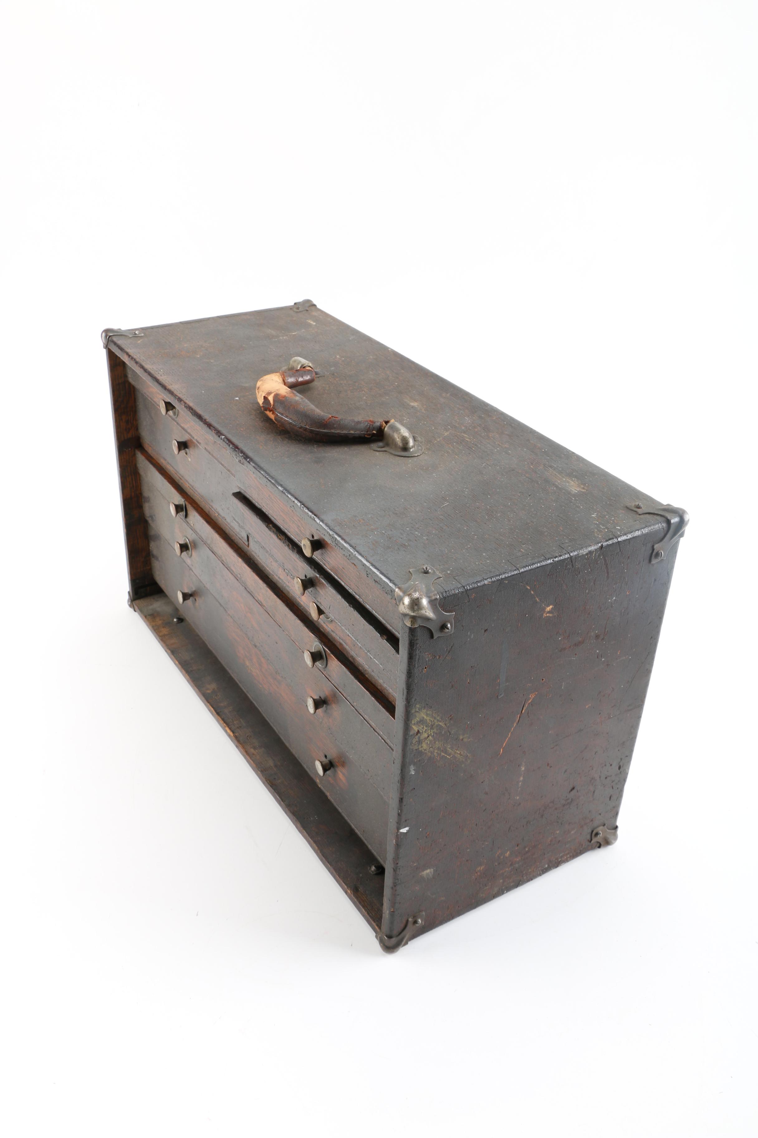 Vintage Oak Tool Chest