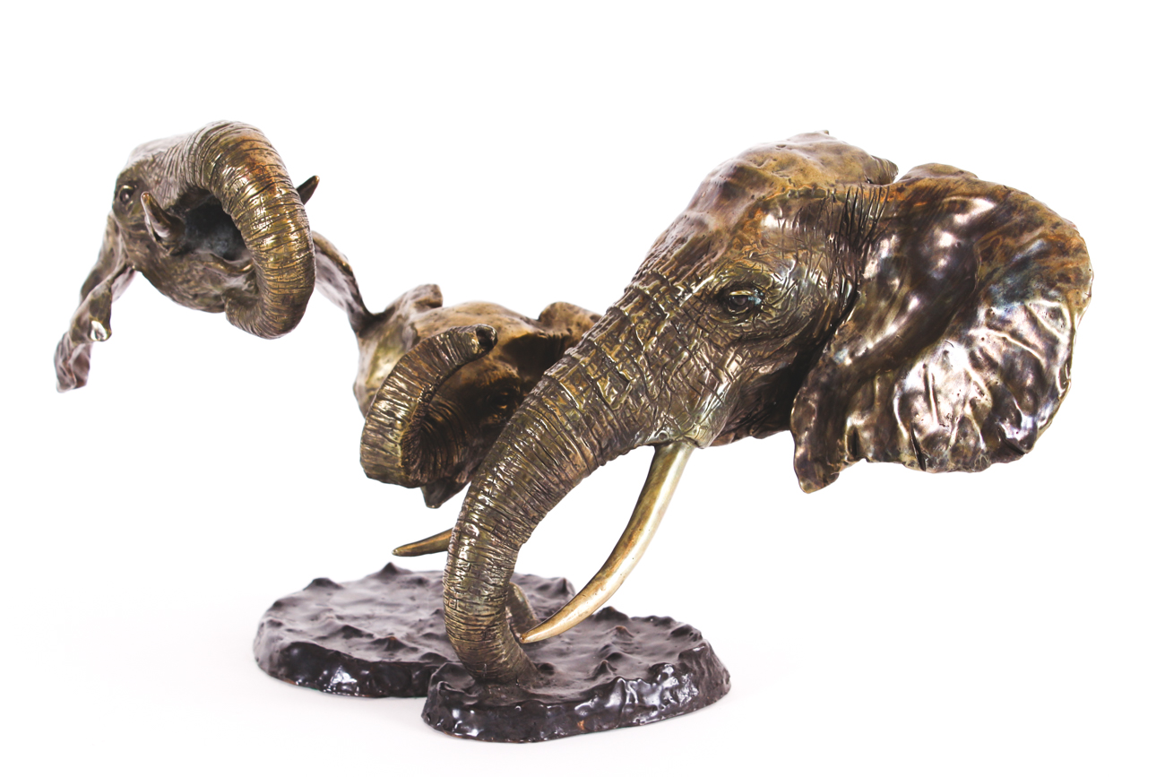 Mark Hopkins 1994 Limited Edition Bronze Elephant Sculpture