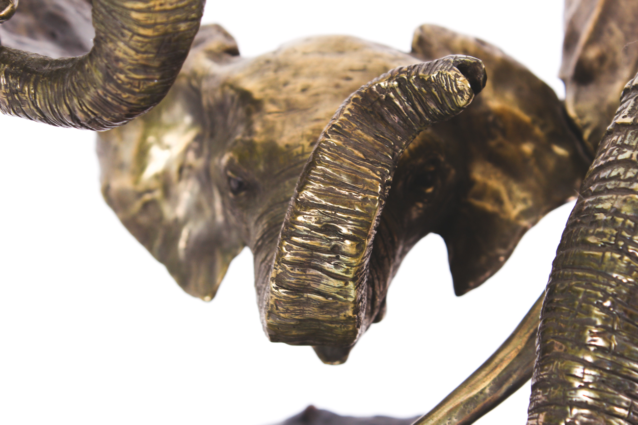 Mark Hopkins 1994 Limited Edition Bronze Elephant Sculpture