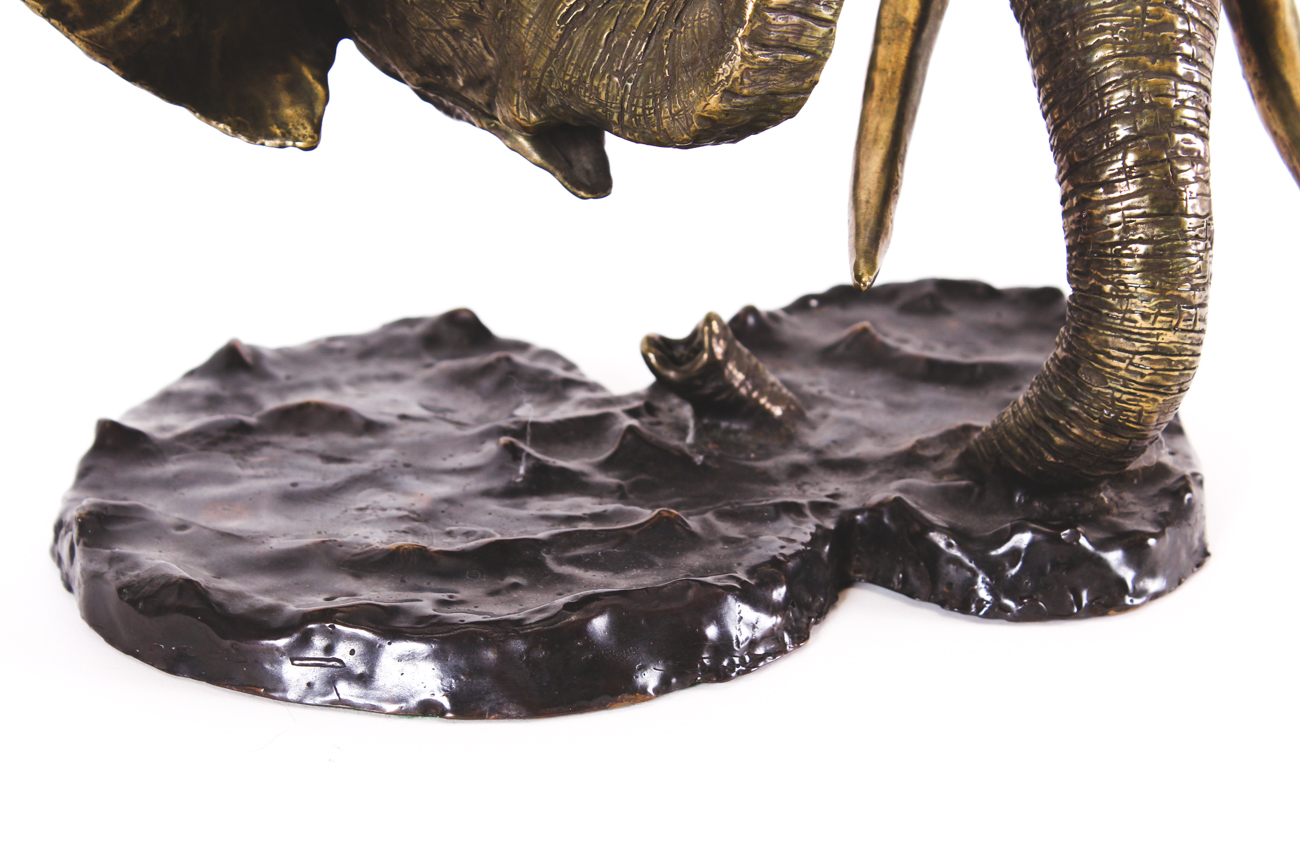Mark Hopkins 1994 Limited Edition Bronze Elephant Sculpture