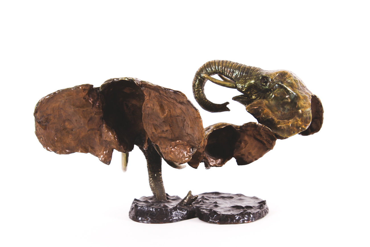 Mark Hopkins 1994 Limited Edition Bronze Elephant Sculpture