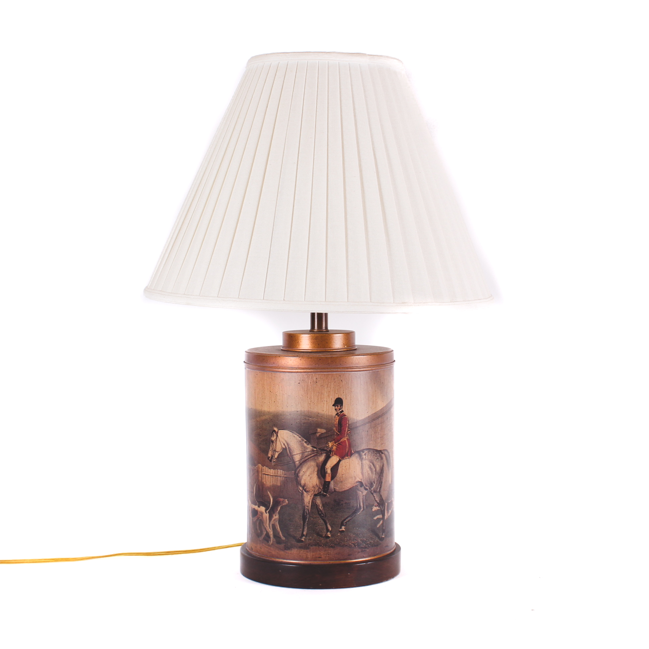 Vintage Frederick Cooper Foxhunt Theme Table Lamp