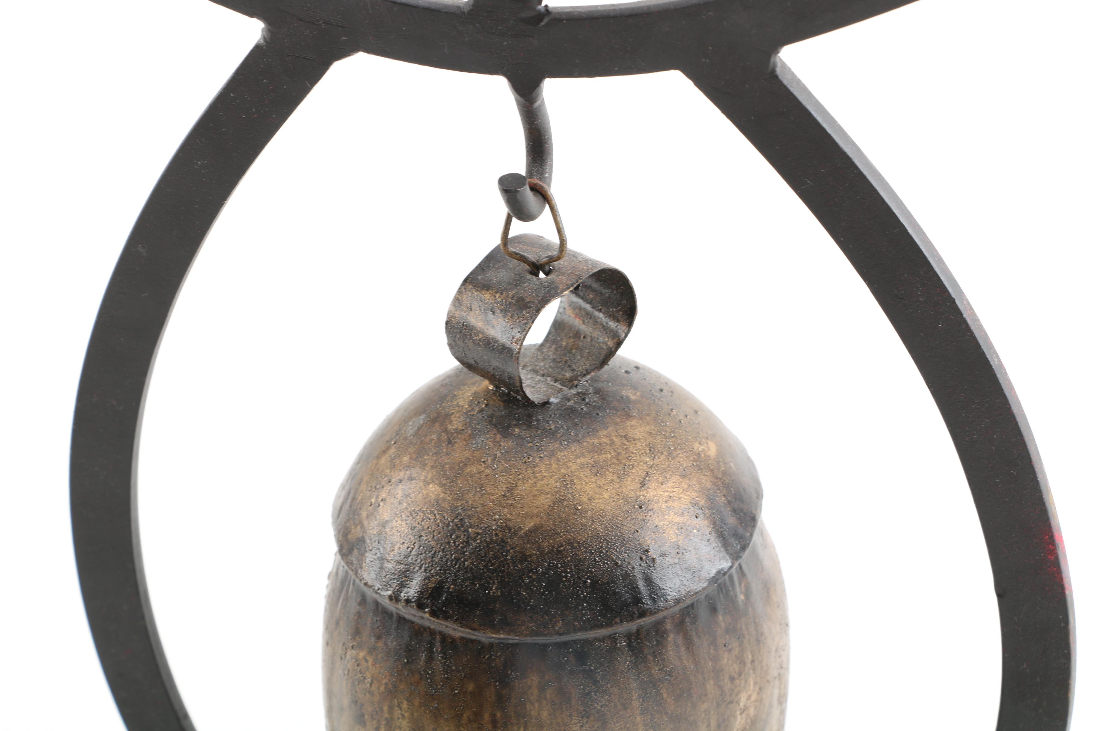 Decorative Temple Bell with Stand and Mallet